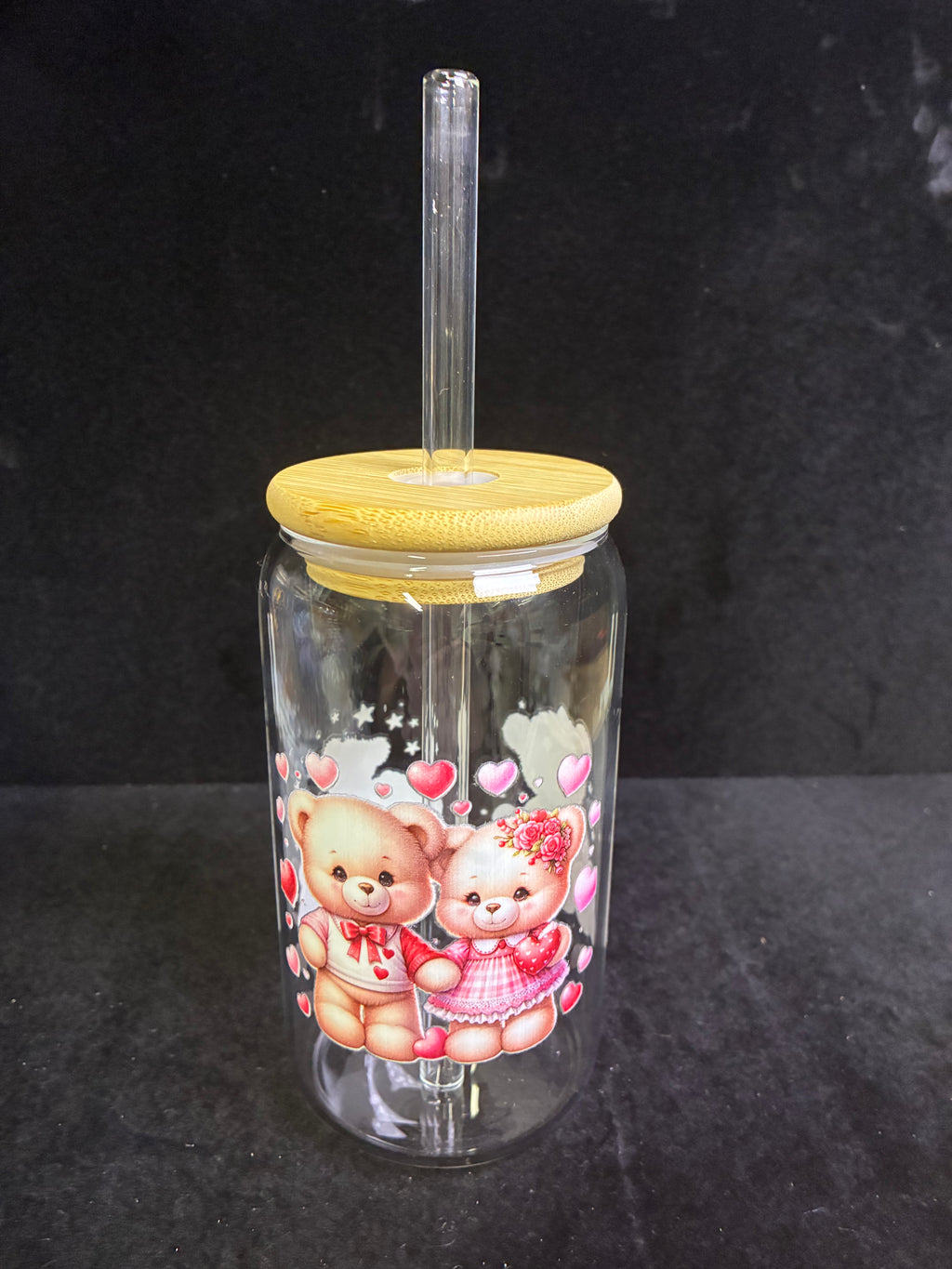 Verre nounours verre paille en verre LES MERVEILLES DE SONIA