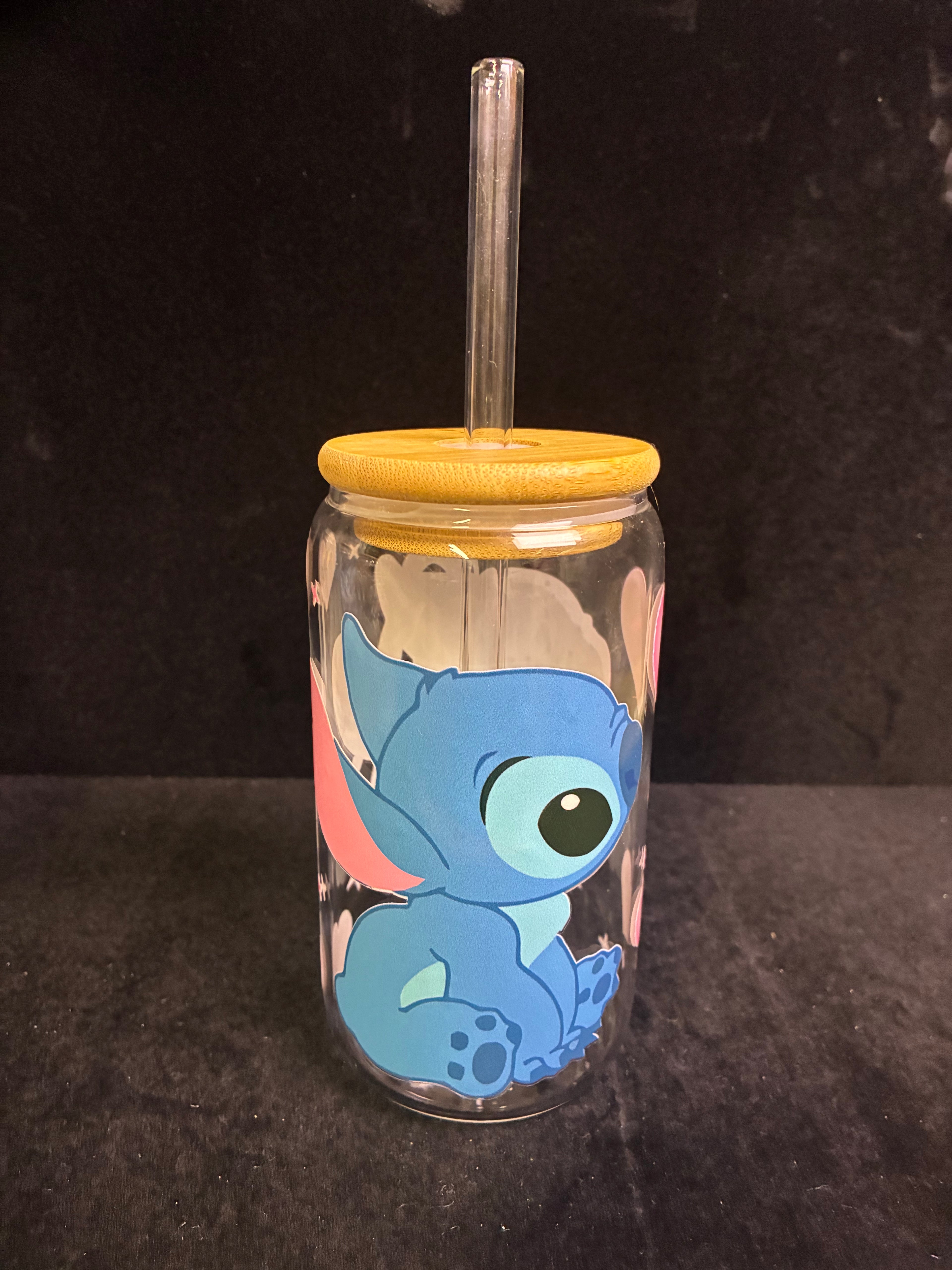 Verre stich cœur verre paille en verre LES MERVEILLES DE SONIA