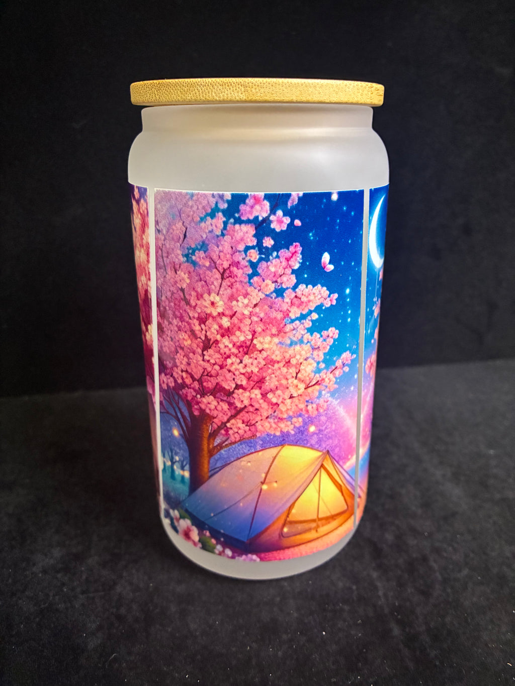 Verre givré camping japonais paille en verre LES MERVEILLES DE SONIA