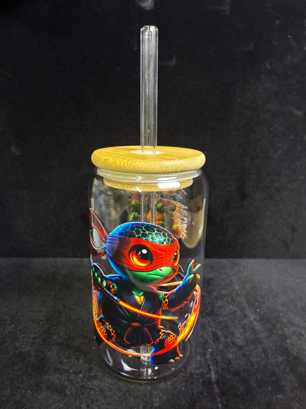 Verre tortue ninja verre paille en verre LES MERVEILLES DE SONIA