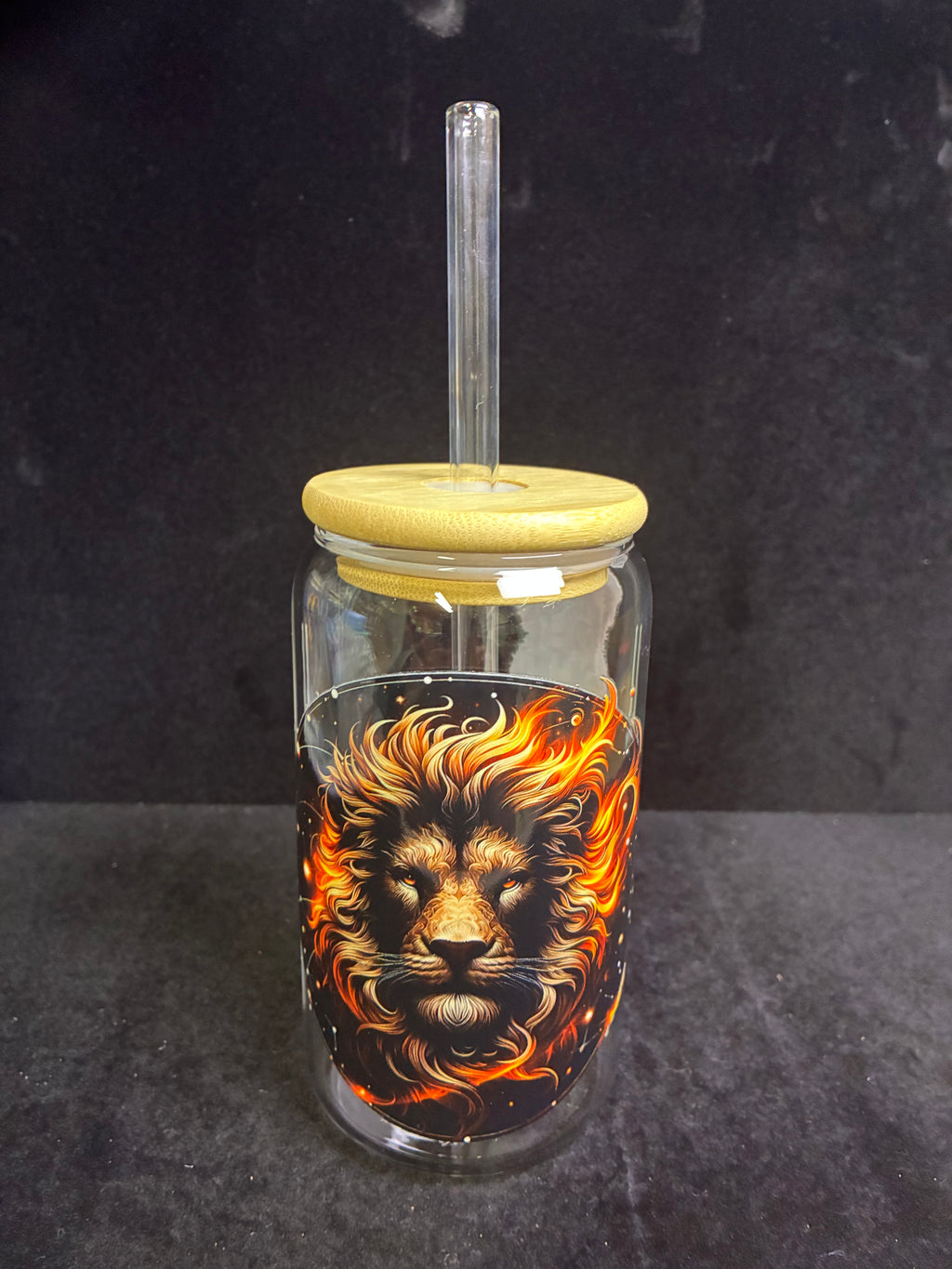 Verre lion verre paille en verre LES MERVEILLES DE SONIA