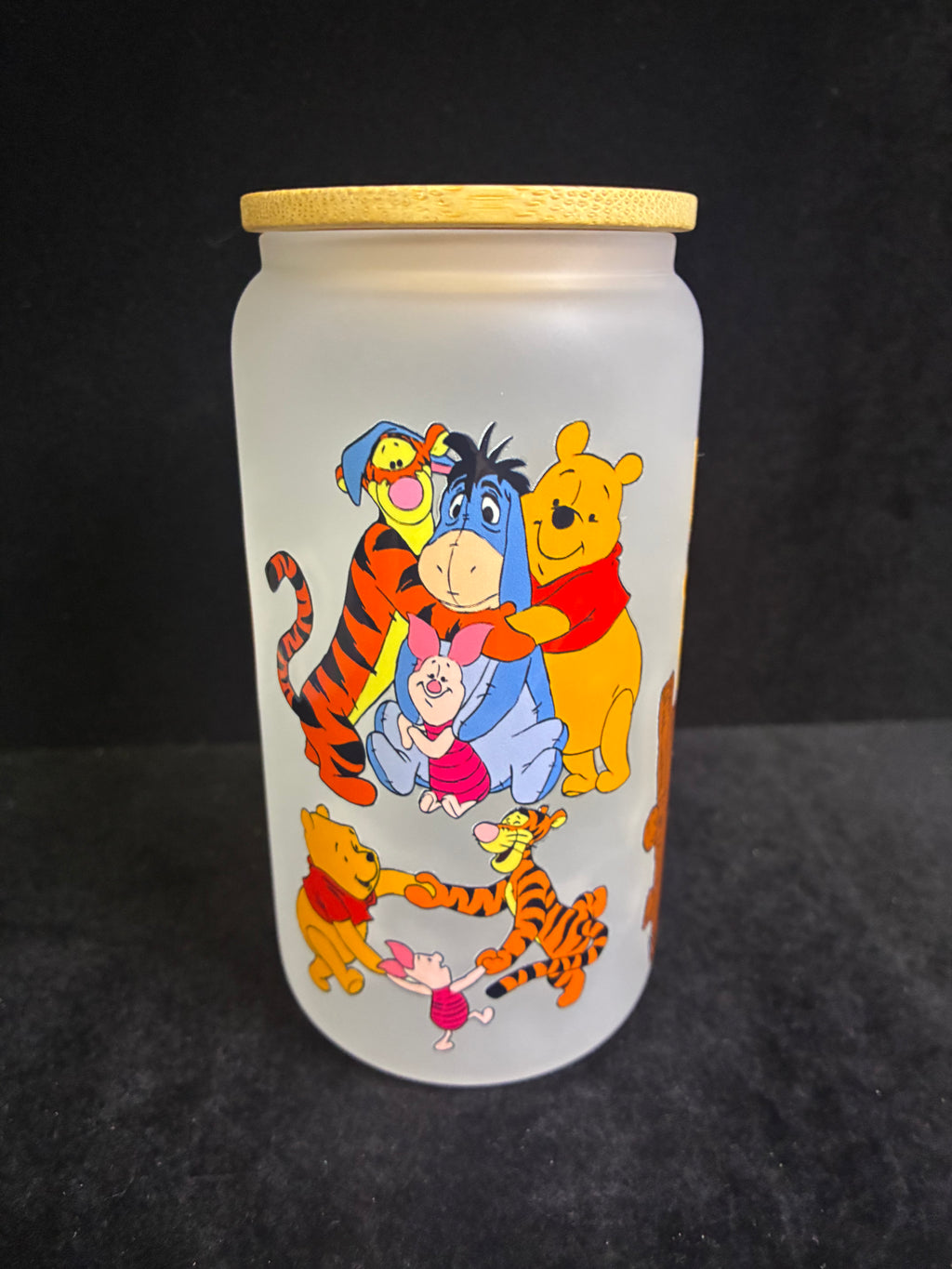 Verre givré Winnie paille en verre LES MERVEILLES DE SONIA