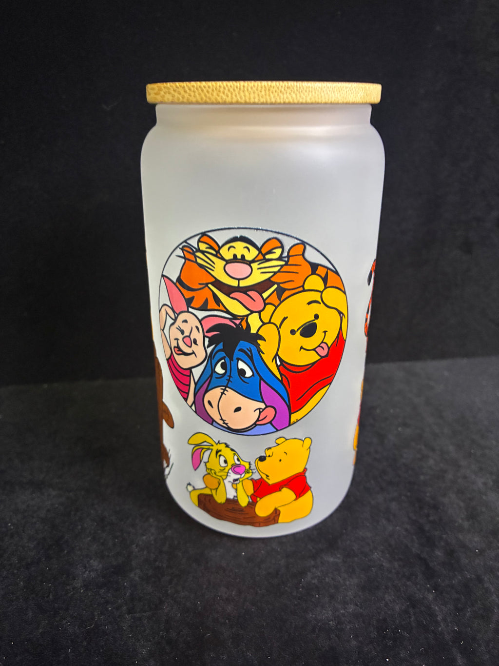 Verre givré Winnie paille en verre LES MERVEILLES DE SONIA