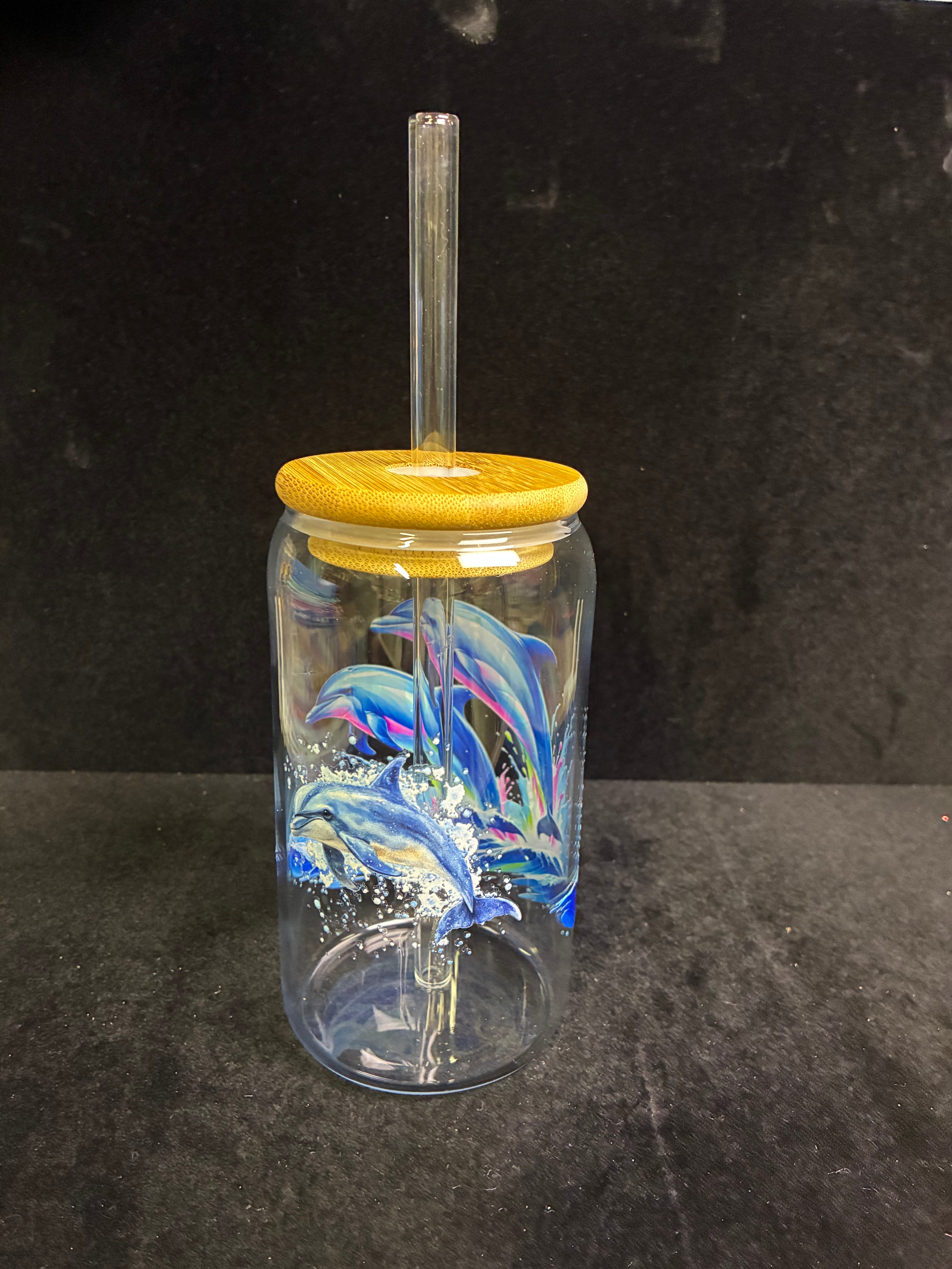 Verre dauphin en verre paille en verre LES MERVEILLES DE SONIA