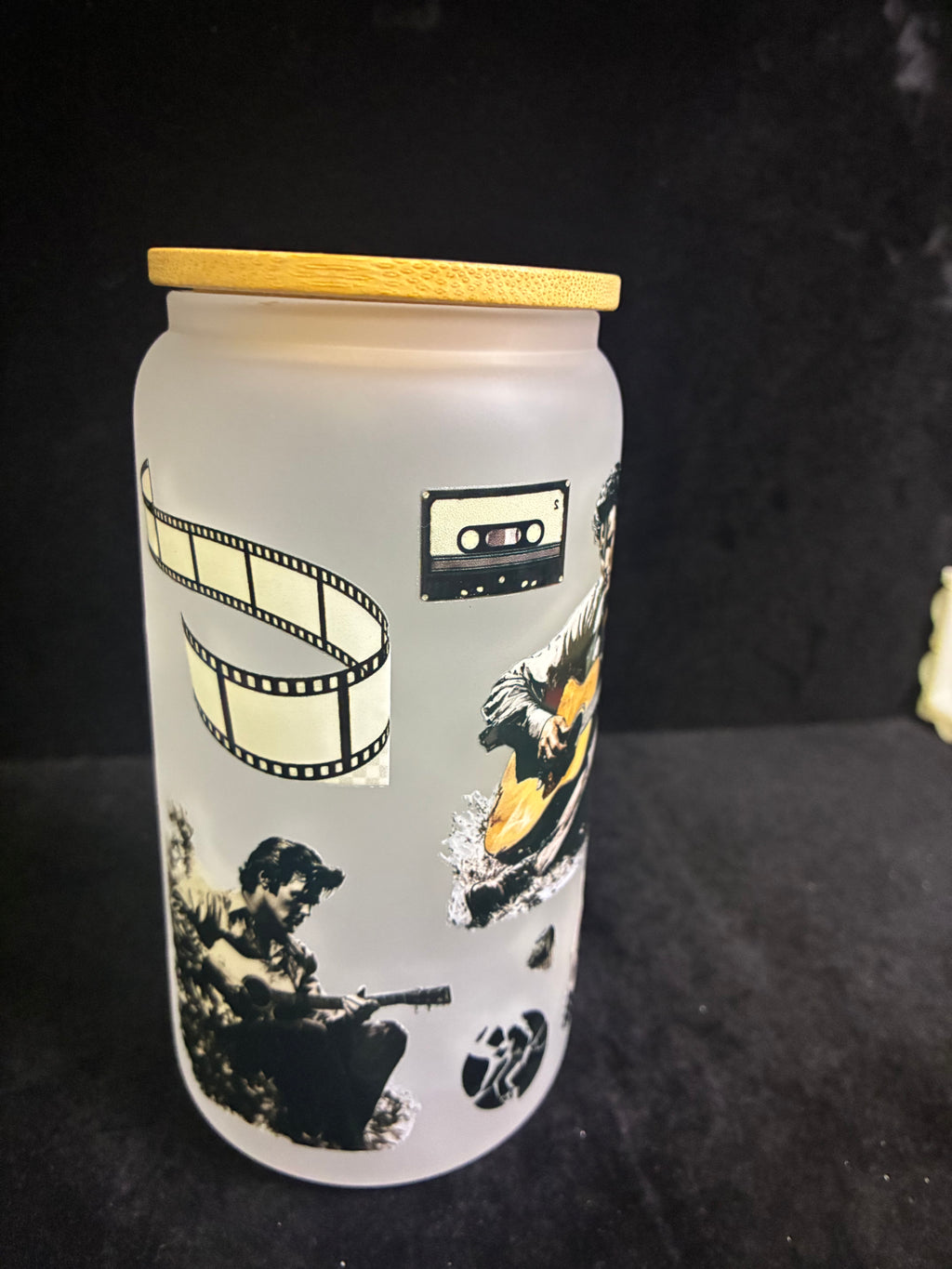 Verre Elvis paille en verre LES MERVEILLES DE SONIA