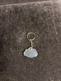 Porte clé nuage pailletée bleu LES MERVEILLES DE SONIA