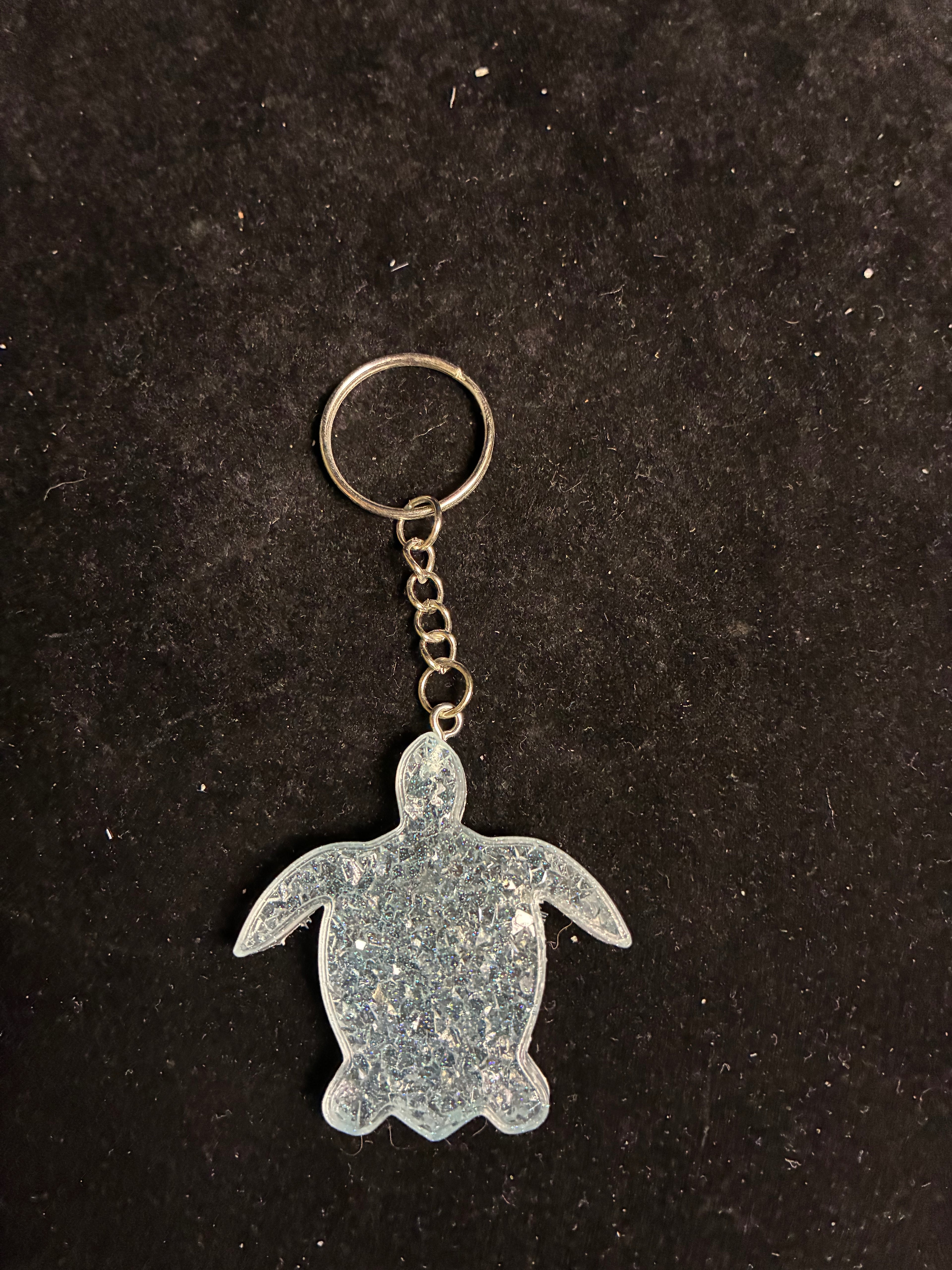 Porte clé tortue bleu clair LES MERVEILLES DE SONIA