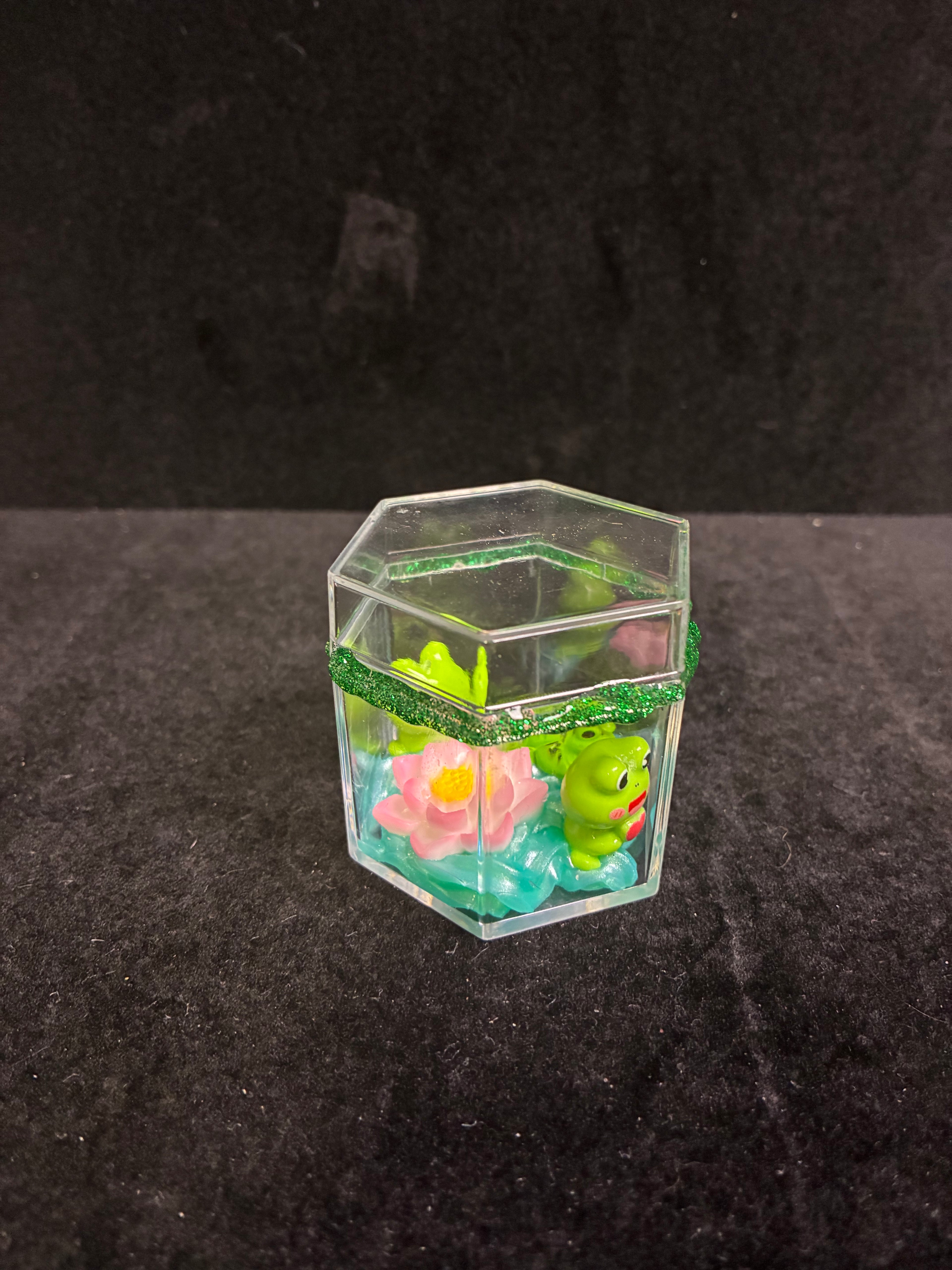 Boîte hexagonale grenouille LES MERVEILLES DE SONIA