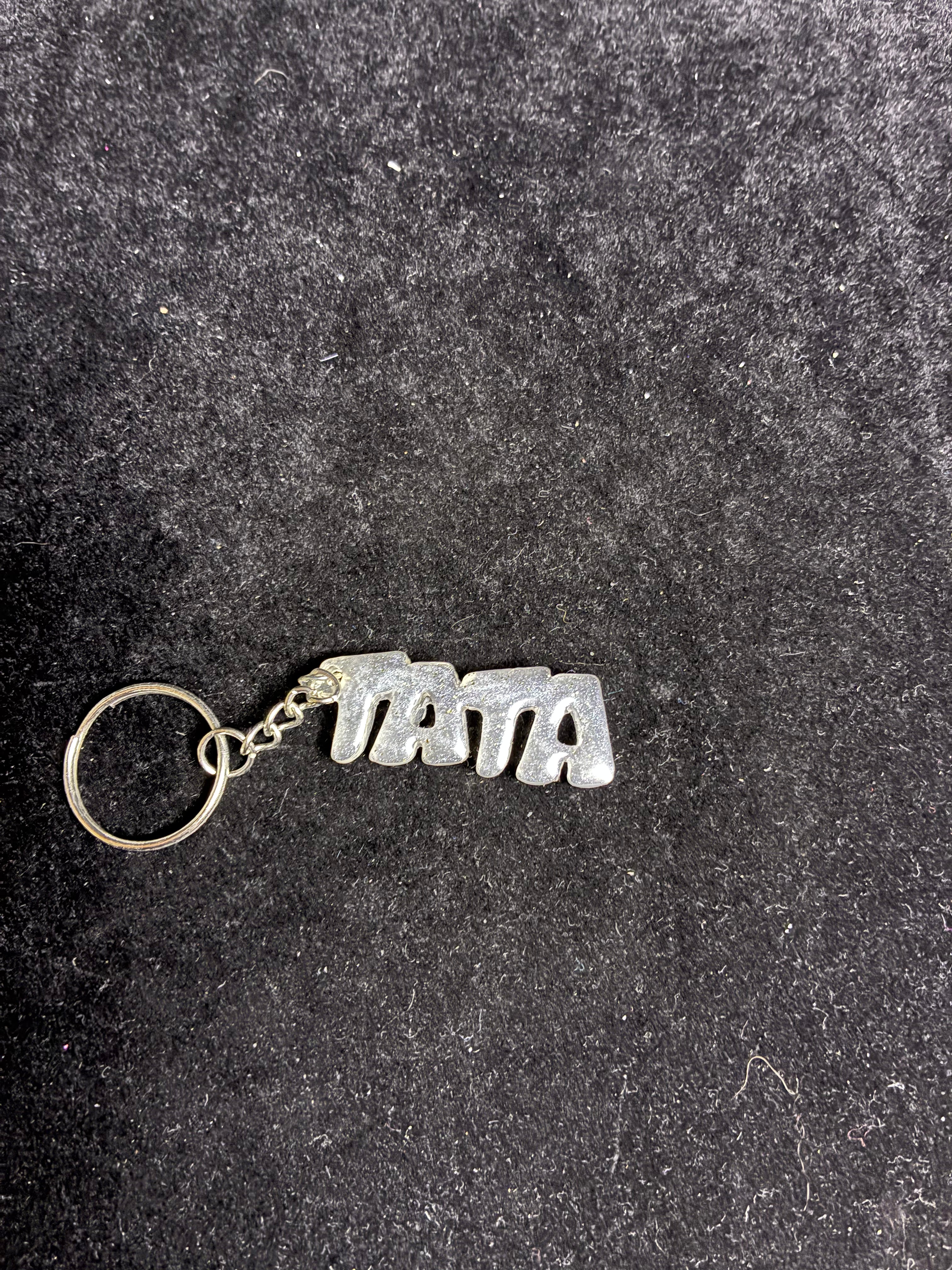 Porte clé tata pailletée résine LES MERVEILLES DE SONIA