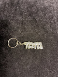 Porte clé tata holographique résine LES MERVEILLES DE SONIA
