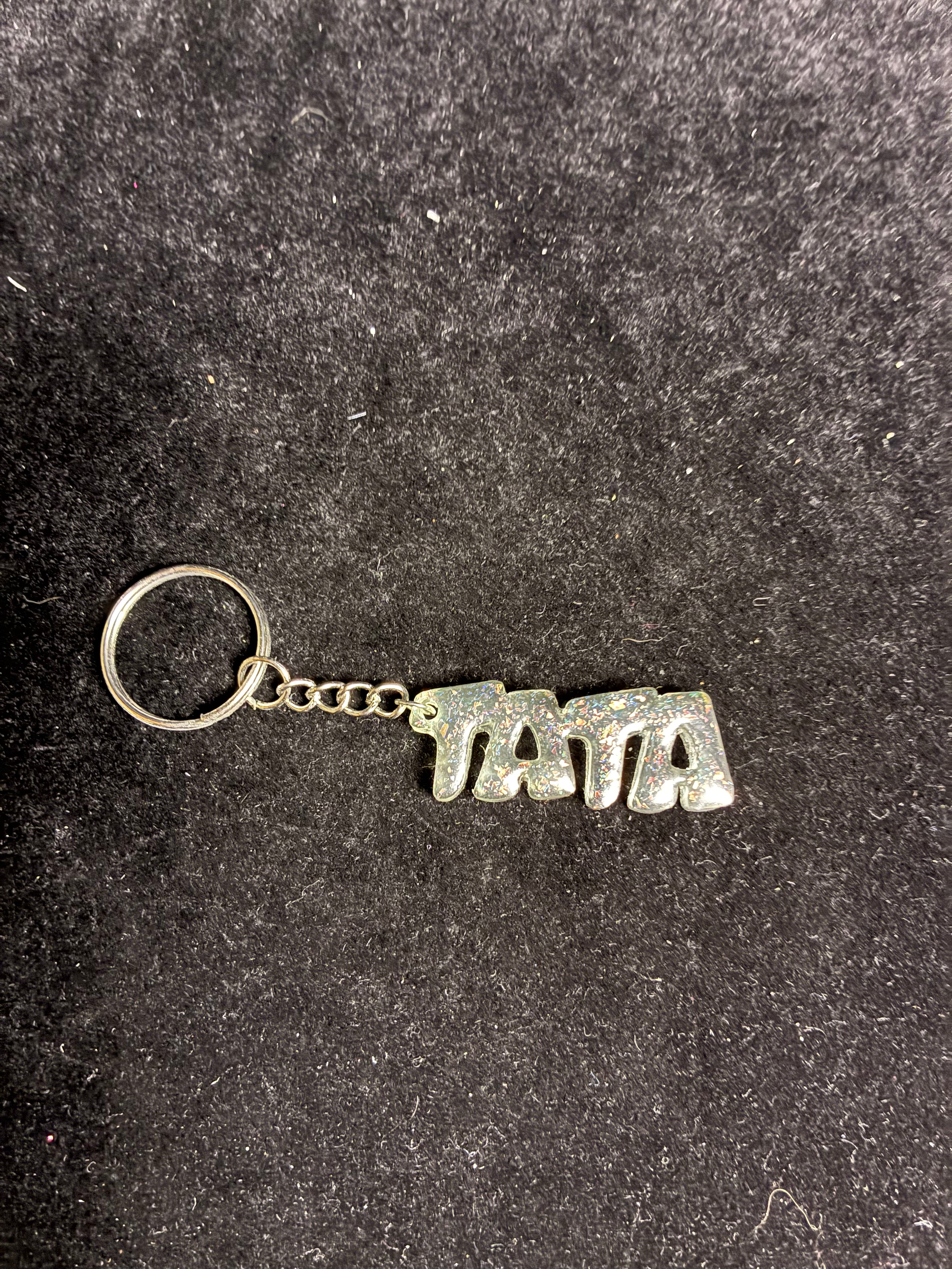 Porte clé tata pailletée résine LES MERVEILLES DE SONIA