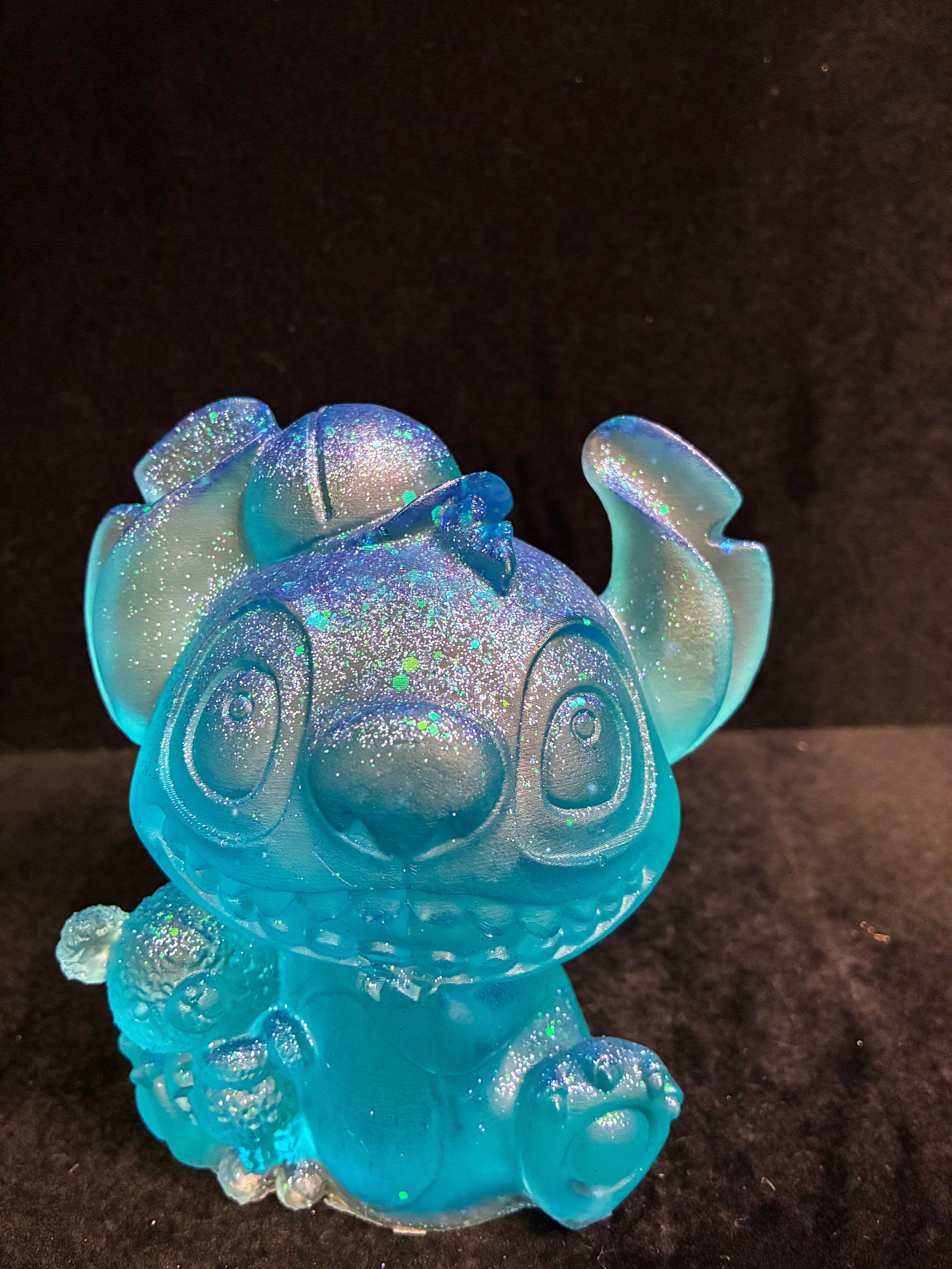 Stich bleu paillettes bleu LES MERVEILLES DE SONIA