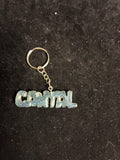 Porte clé cantal bleu résine LES MERVEILLES DE SONIA