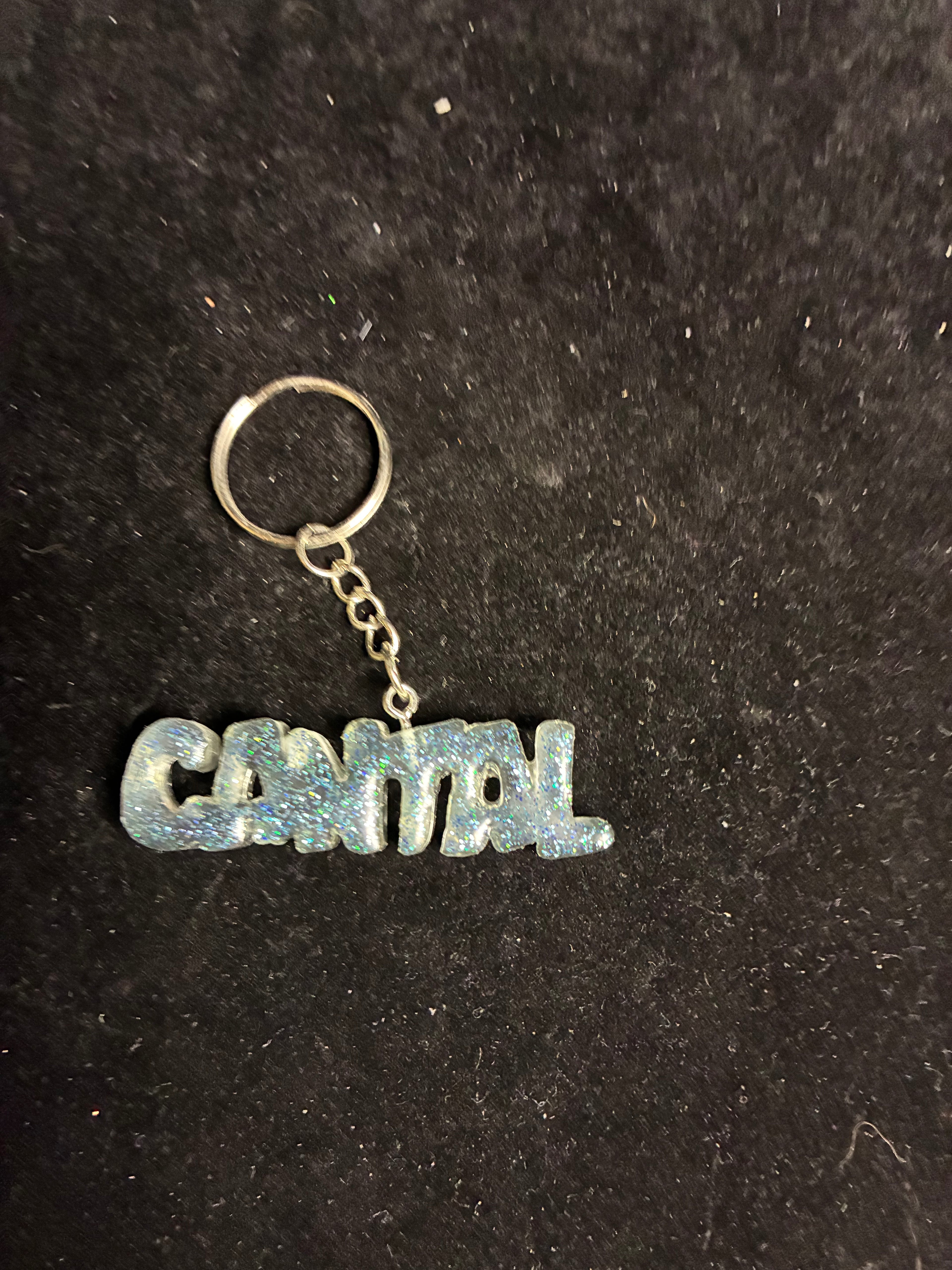 Porte clé cantal bleu résine LES MERVEILLES DE SONIA