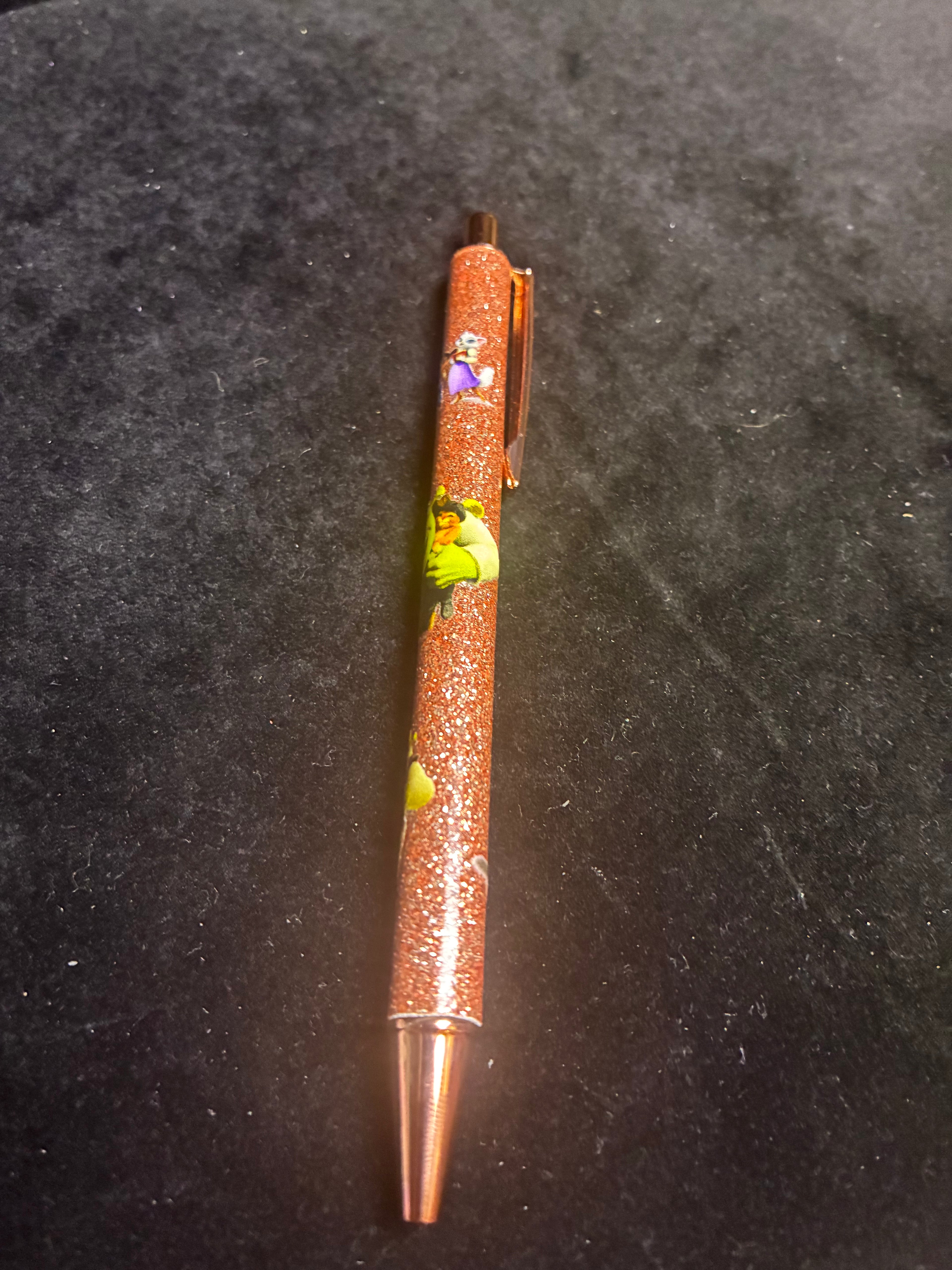 Stylo pailletée Shrek LES MERVEILLES DE SONIA