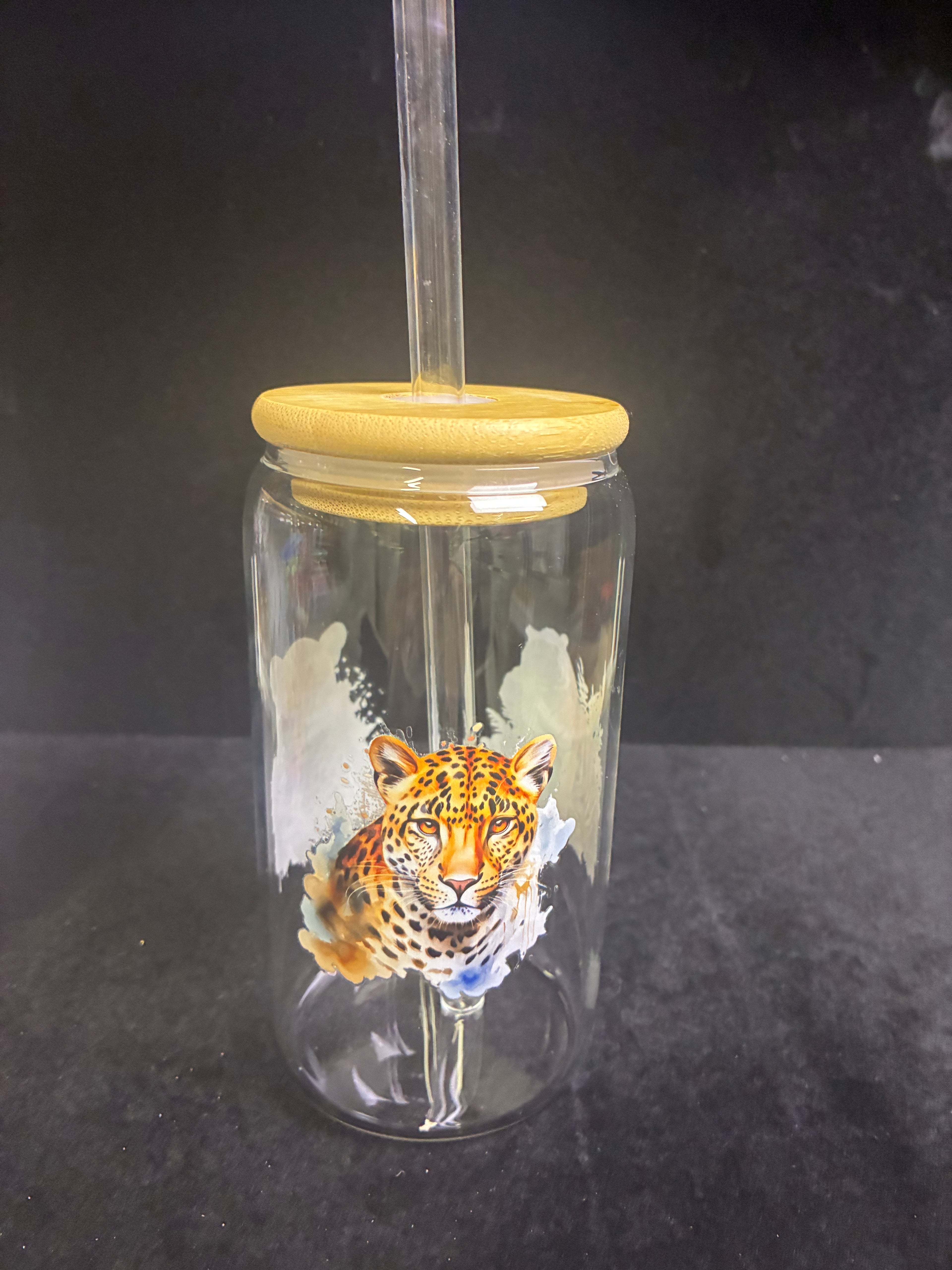 Verre tigre verre paille en verre LES MERVEILLES DE SONIA