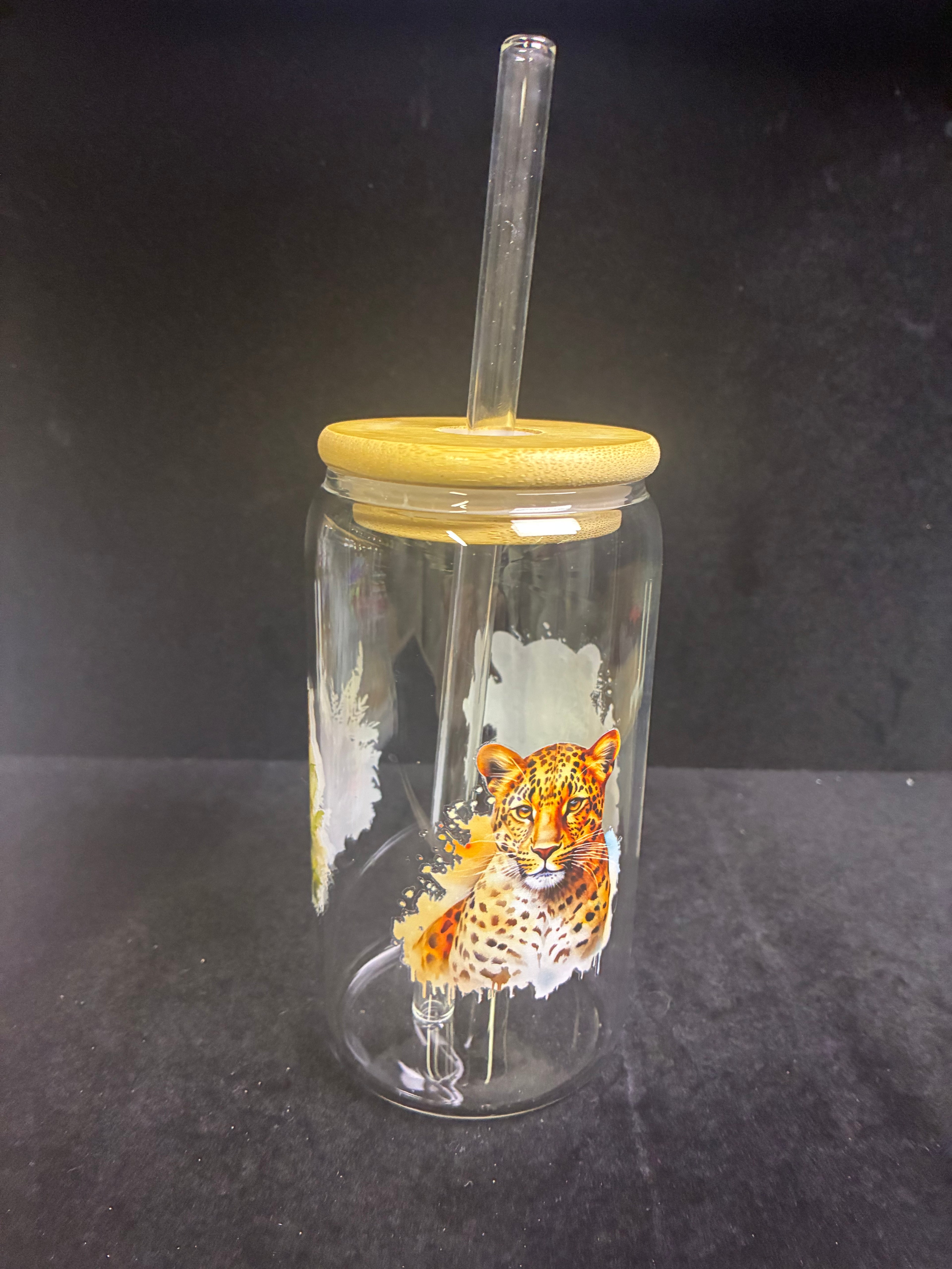 Verre tigre verre paille en verre LES MERVEILLES DE SONIA
