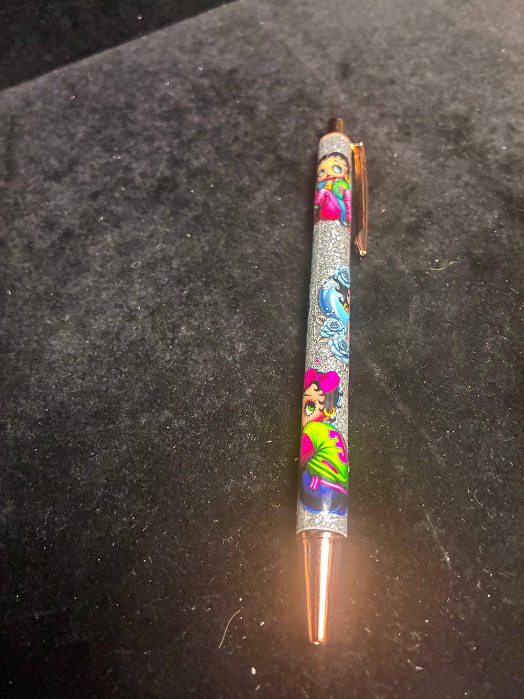 Stylo pailletée Betty boop LES MERVEILLES DE SONIA