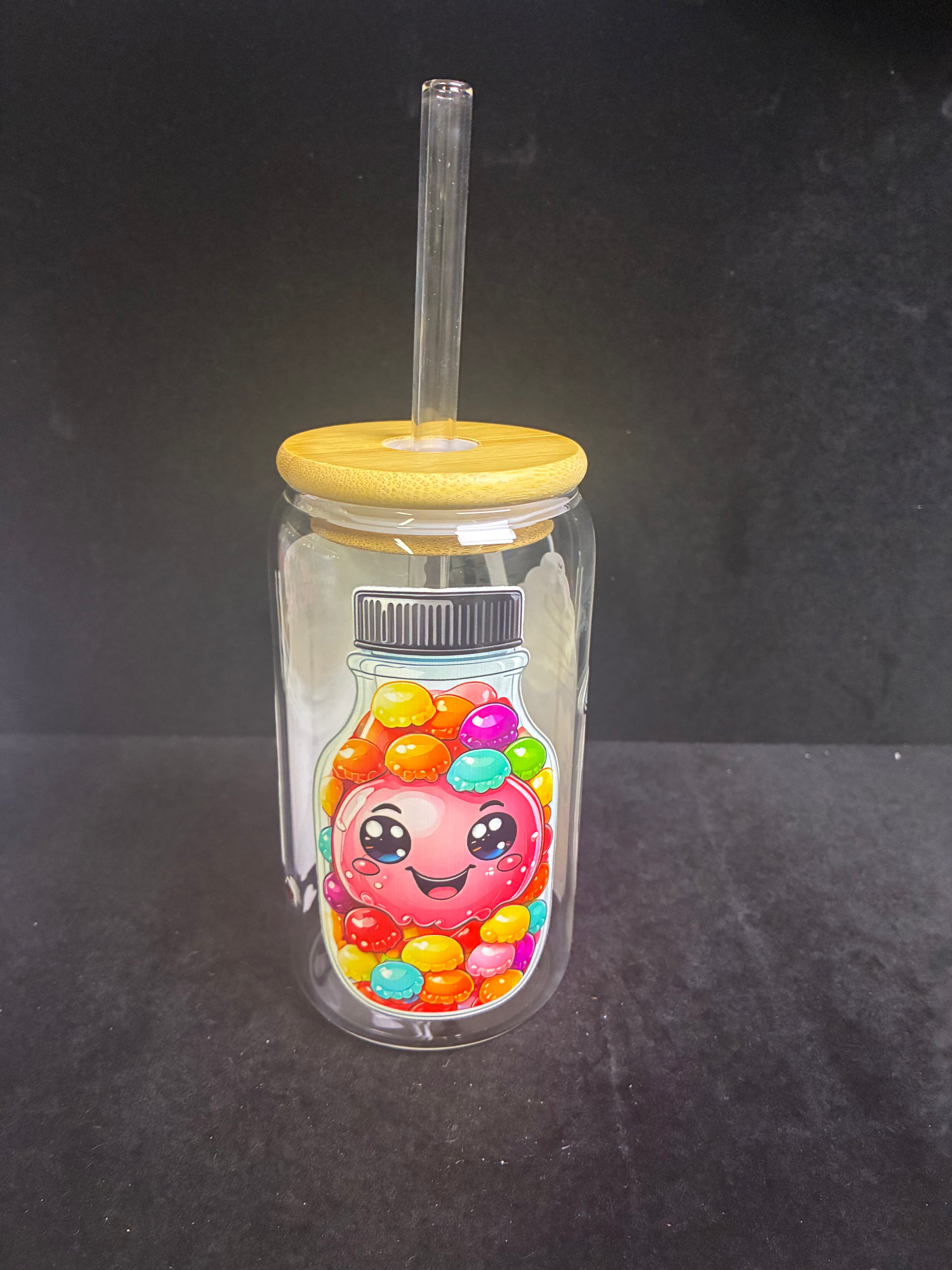 Verre gourmandises verre paille en verre LES MERVEILLES DE SONIA