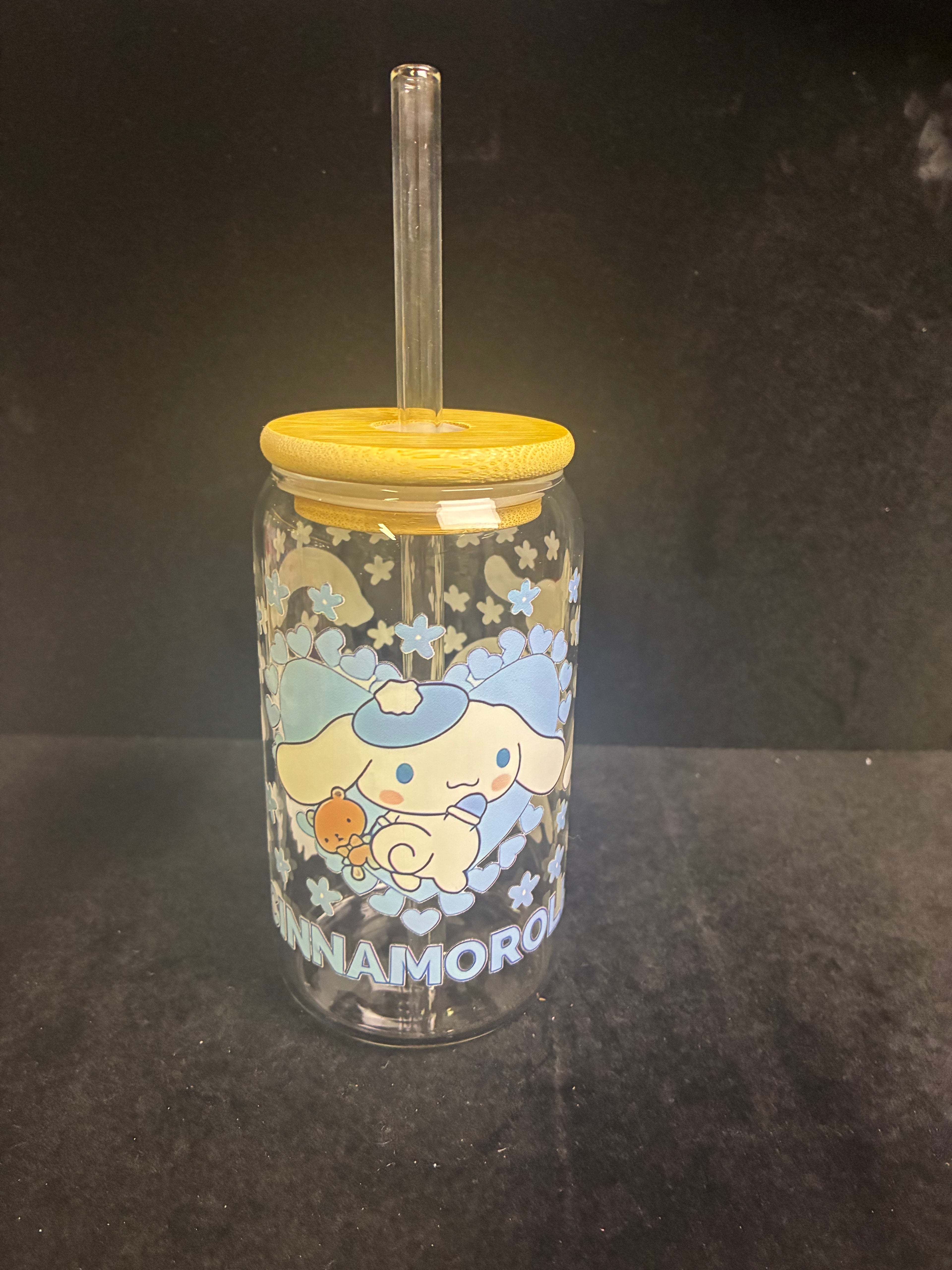 Verre cinamoroll en verre paille en verre LES MERVEILLES DE SONIA