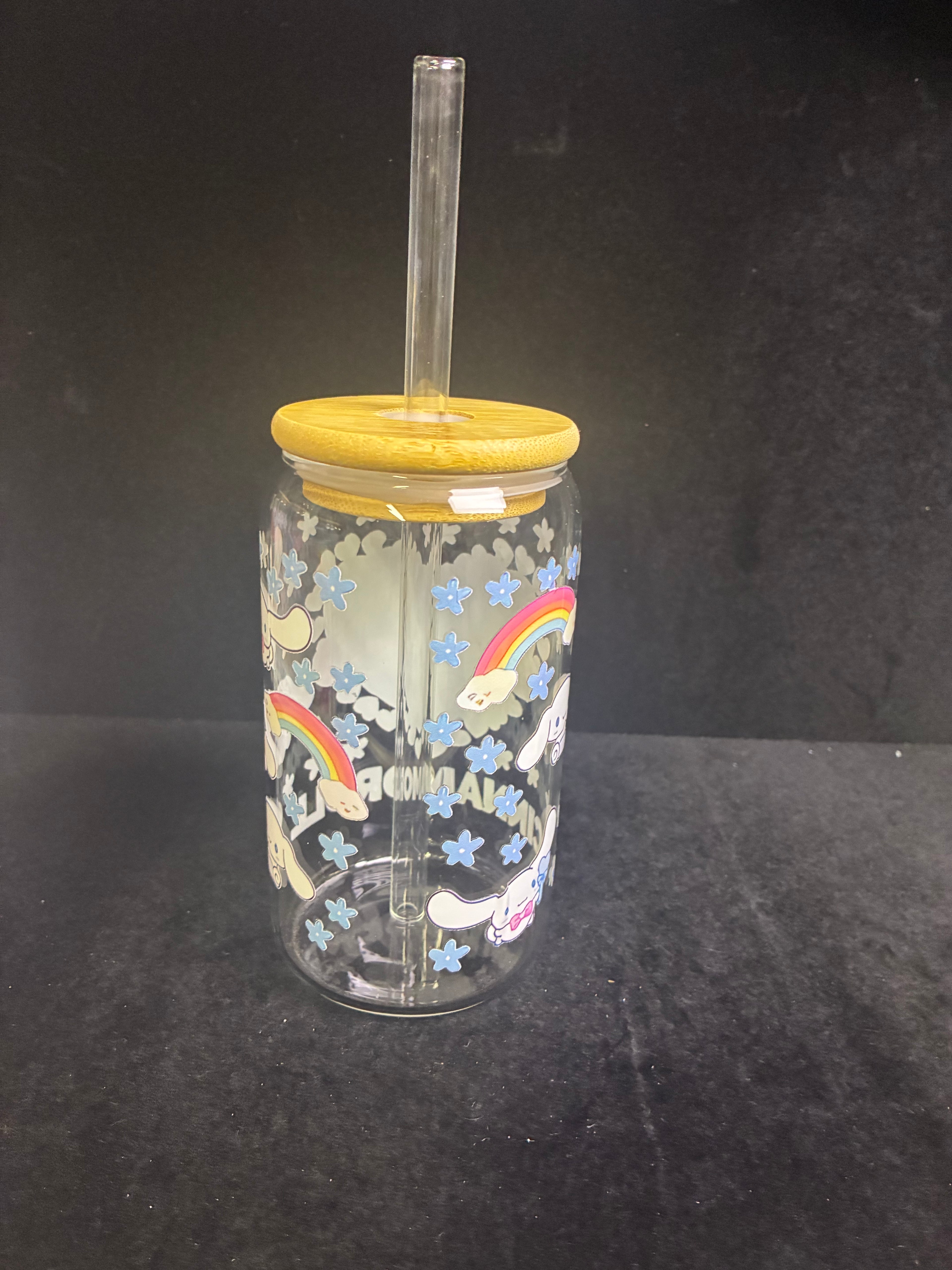 Verre cinamoroll en verre paille en verre LES MERVEILLES DE SONIA