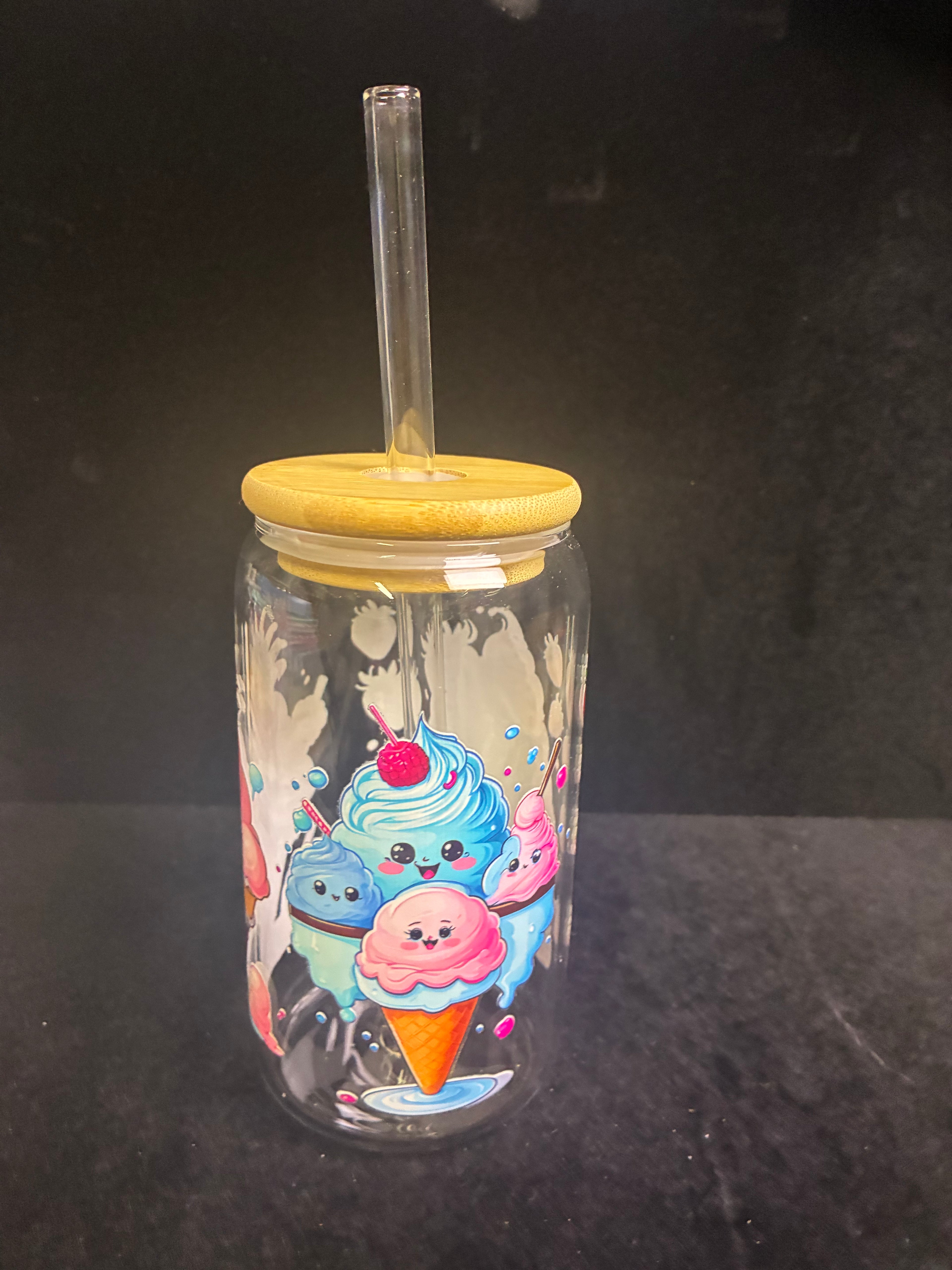 Verre glaces en verre paille en verre LES MERVEILLES DE SONIA