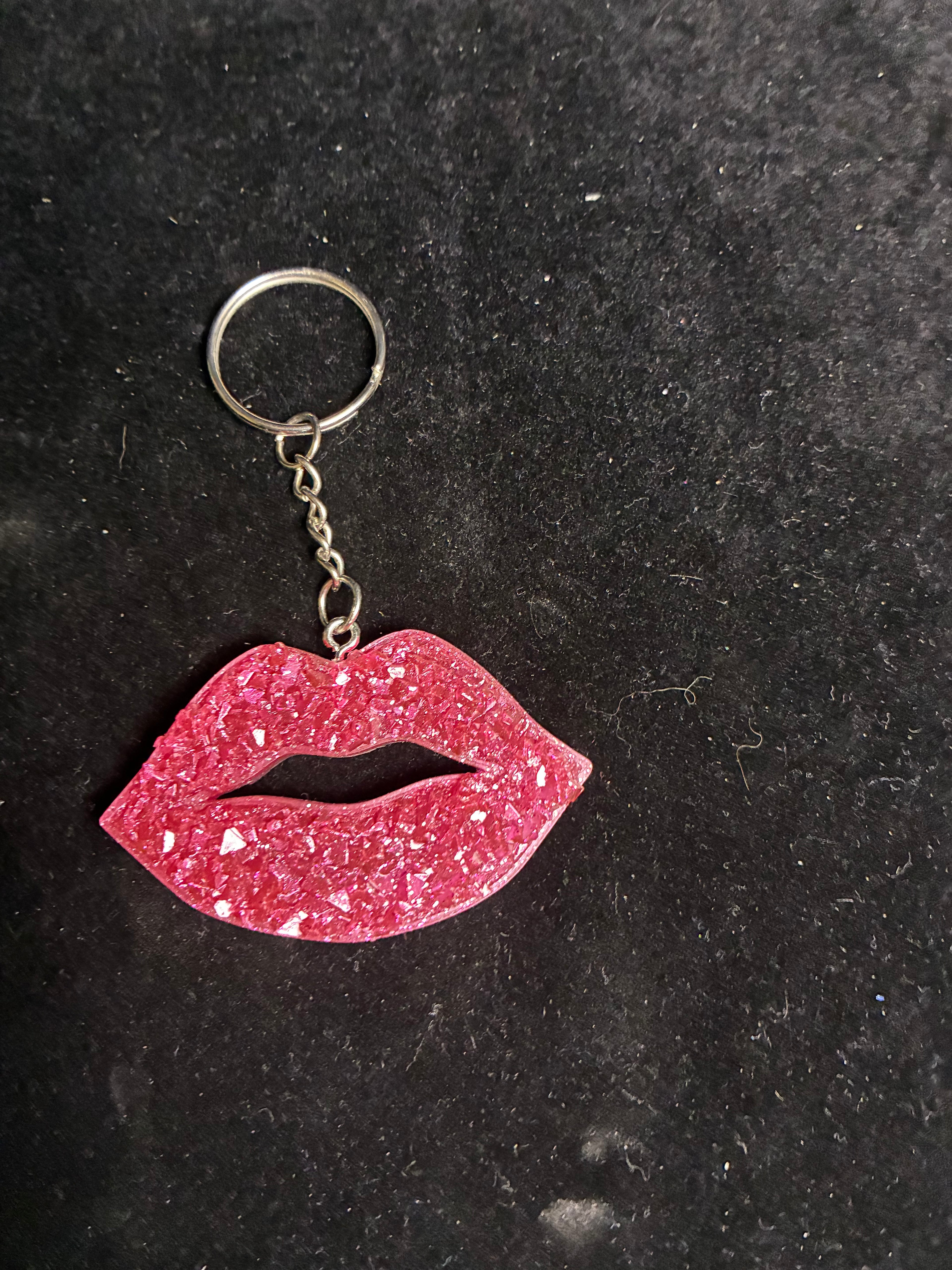 Porte clé bouche rouge LES MERVEILLES DE SONIA