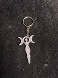 Porte clé lune fée blanche LES MERVEILLES DE SONIA