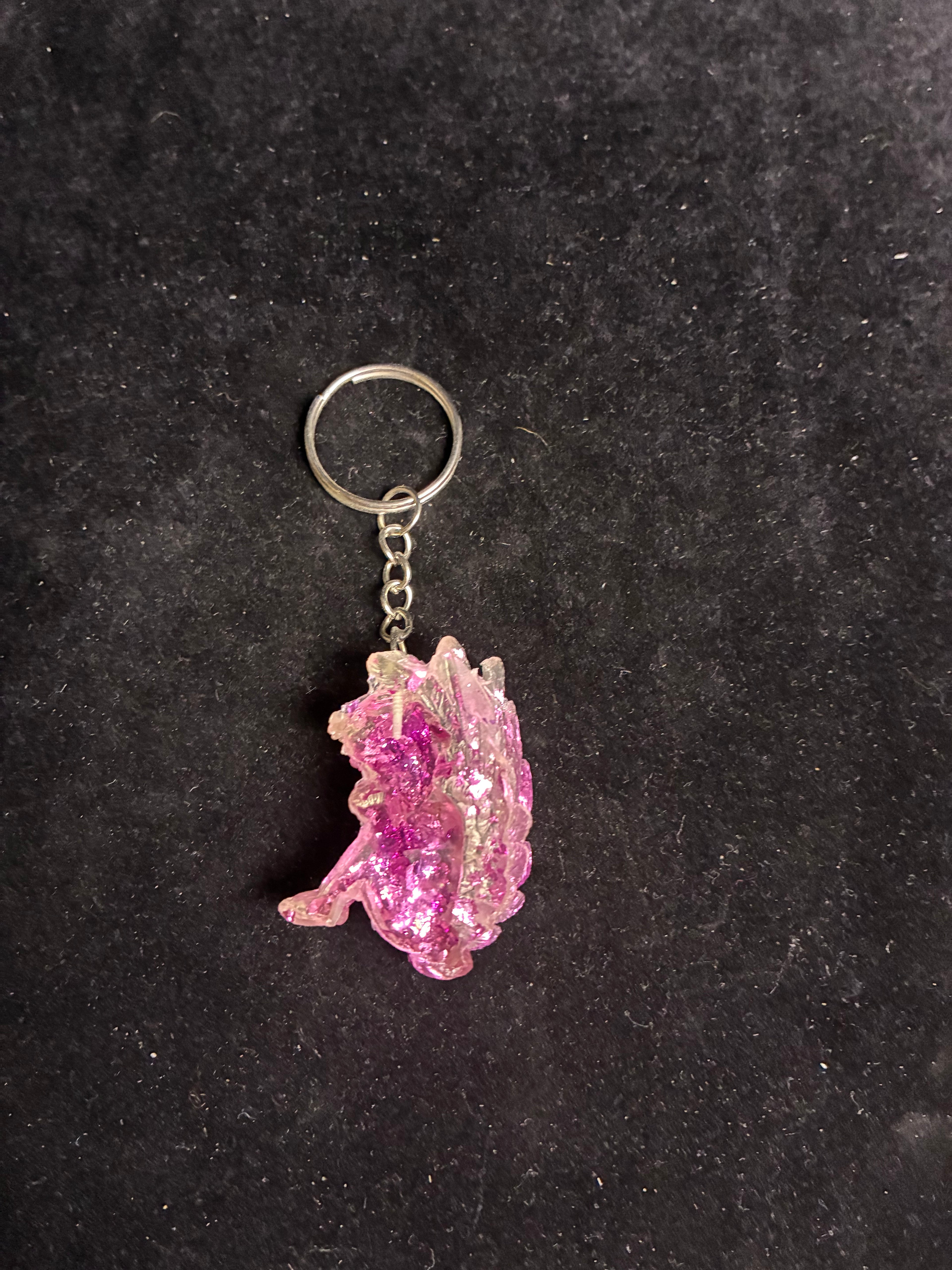 Porte clé ange fushia LES MERVEILLES DE SONIA