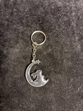 Porte clé lune lapin LES MERVEILLES DE SONIA