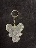 Porte clé souris transparente LES MERVEILLES DE SONIA