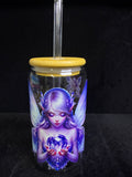 Verre fée violette verre paille en verre LES MERVEILLES DE SONIA