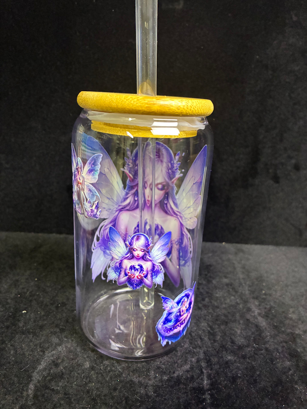 Verre fée violette verre paille en verre LES MERVEILLES DE SONIA