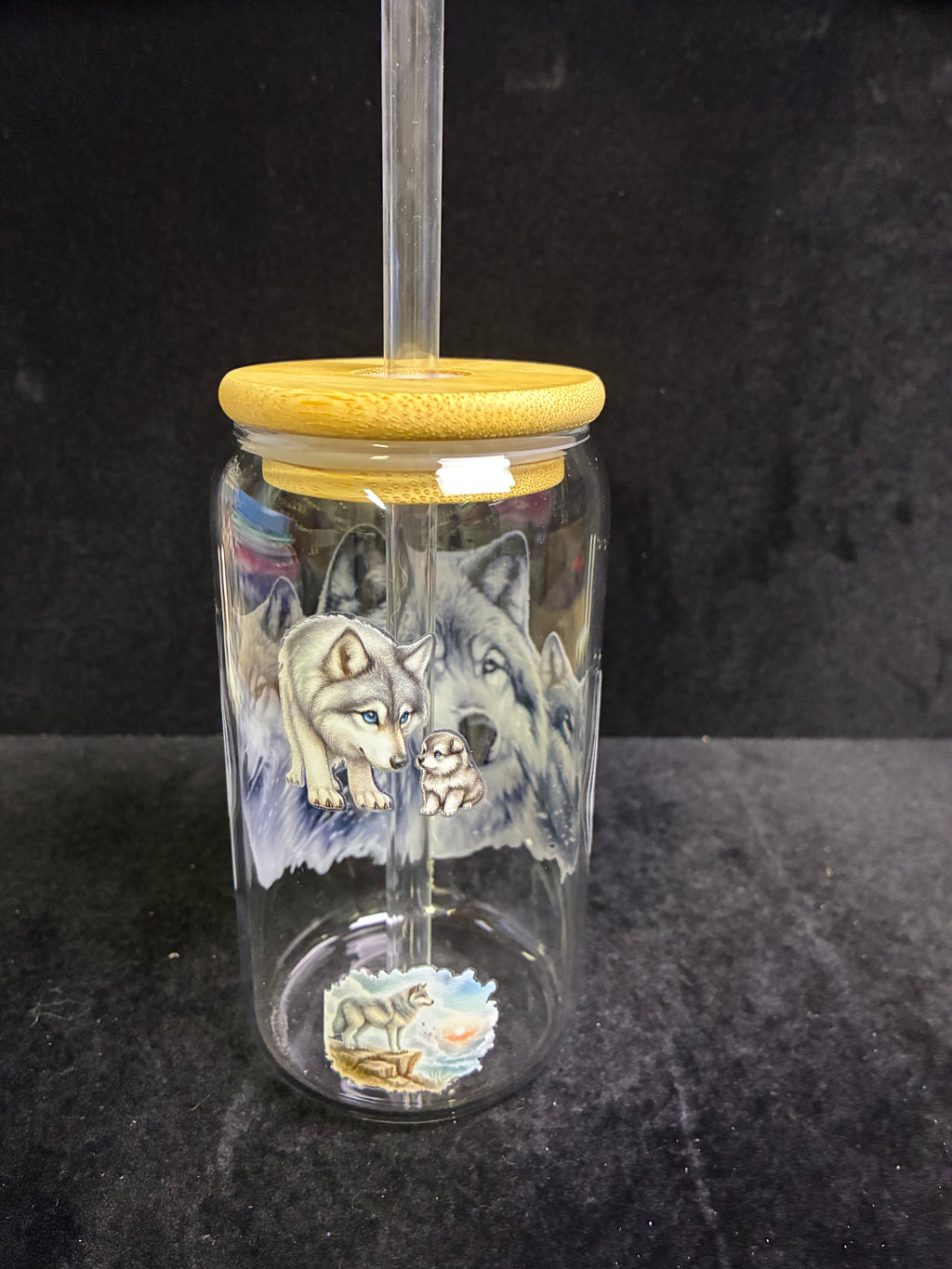 Verre loup verre paille en verre LES MERVEILLES DE SONIA