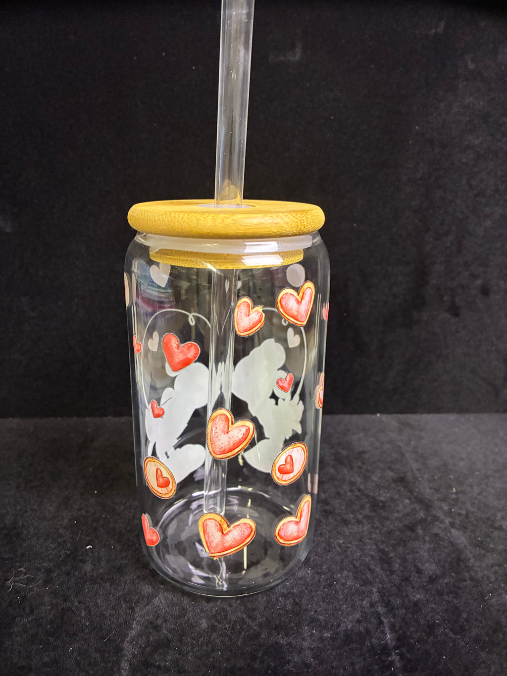 Verre michey Minnie verre paille en verre LES MERVEILLES DE SONIA