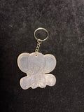 Porte clé éléphant rose LES MERVEILLES DE SONIA