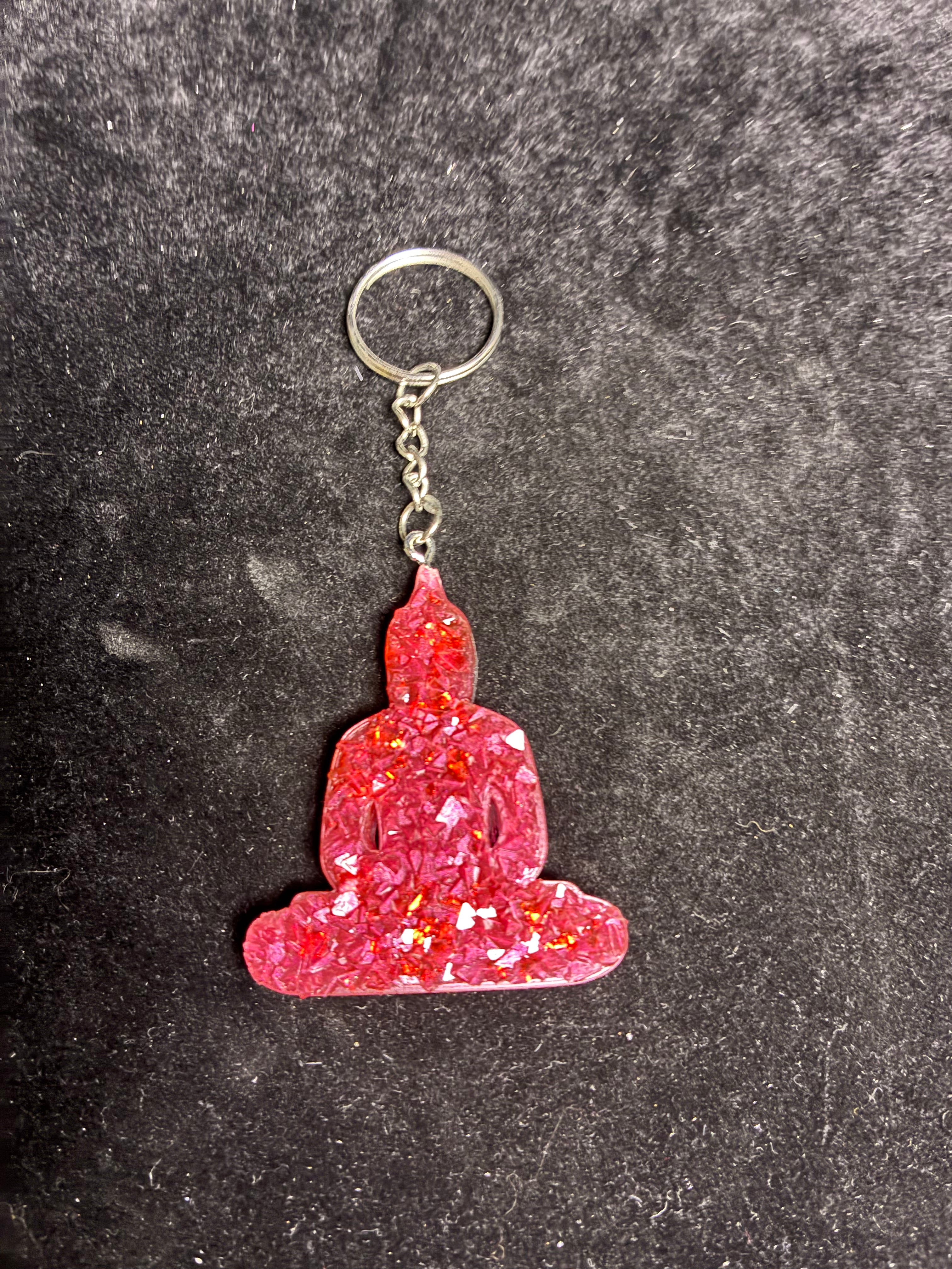 Porte clé bouddha rouge LES MERVEILLES DE SONIA