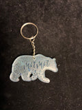 Porte clé ours mama vert LES MERVEILLES DE SONIA