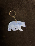 Porte clé ours mama bleu LES MERVEILLES DE SONIA