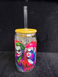 Verre Harley queen verre paille en verre LES MERVEILLES DE SONIA