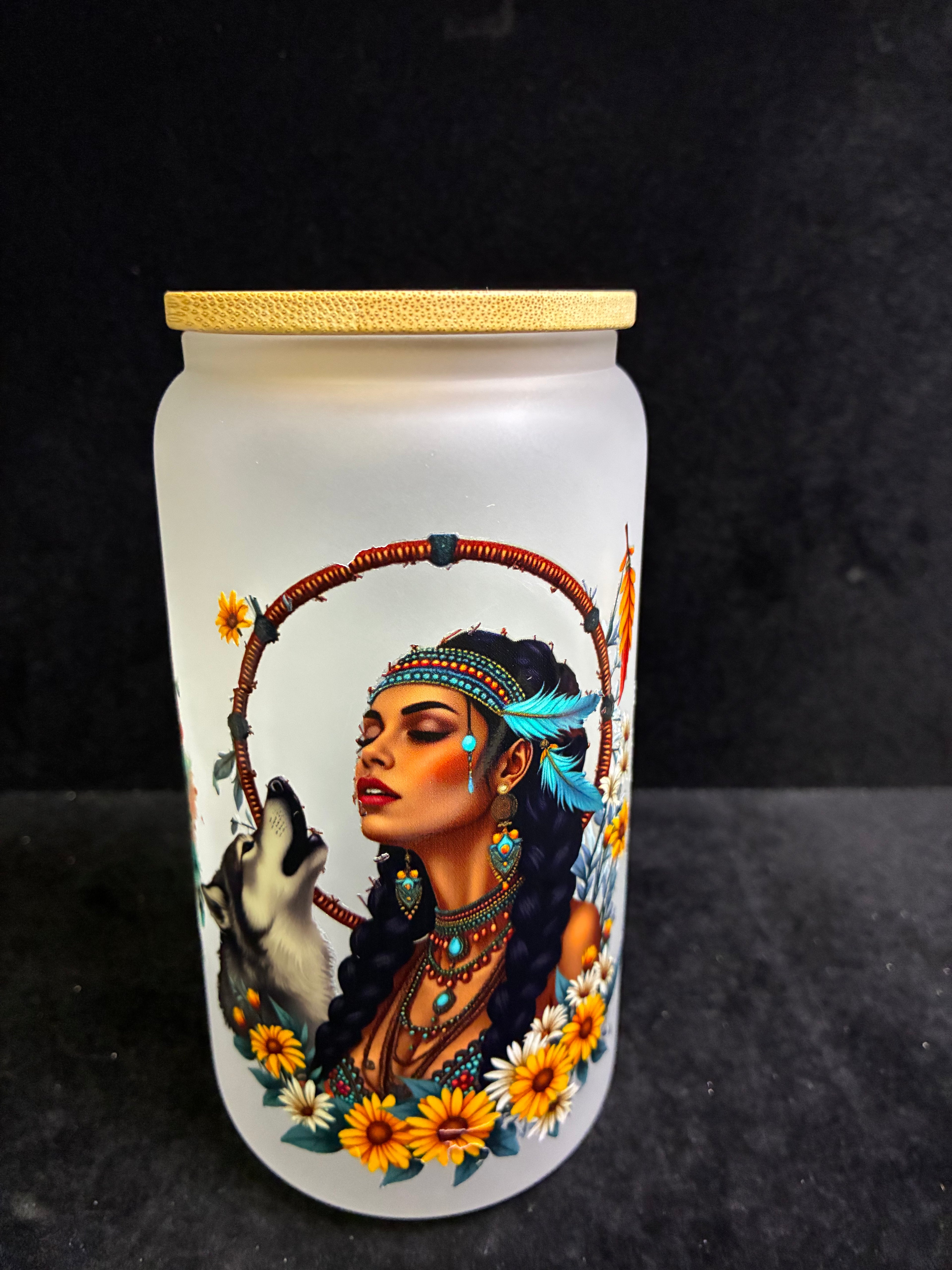Verre indien loup paille en verre LES MERVEILLES DE SONIA