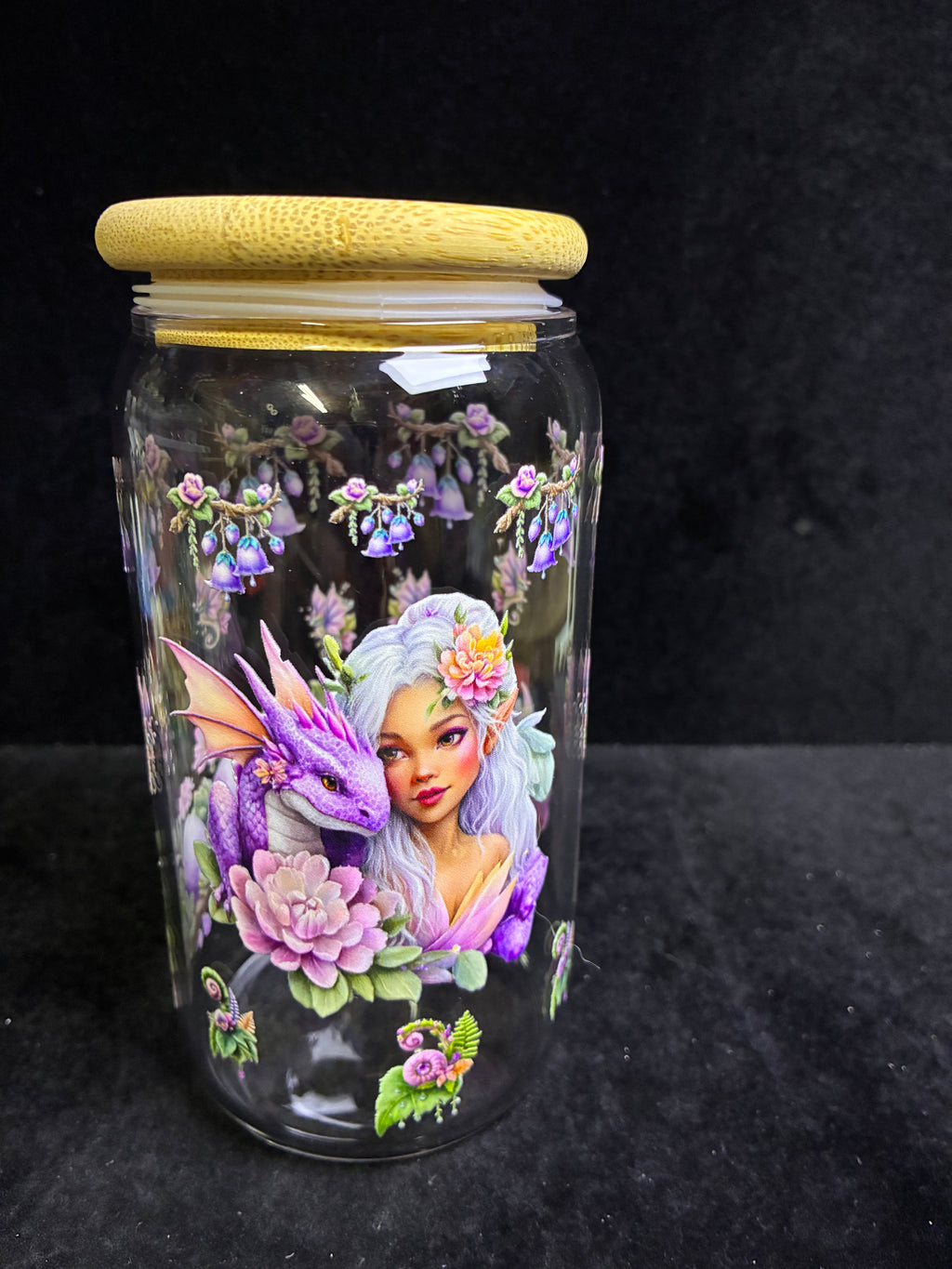 Verre dragon rose LES MERVEILLES DE SONIA