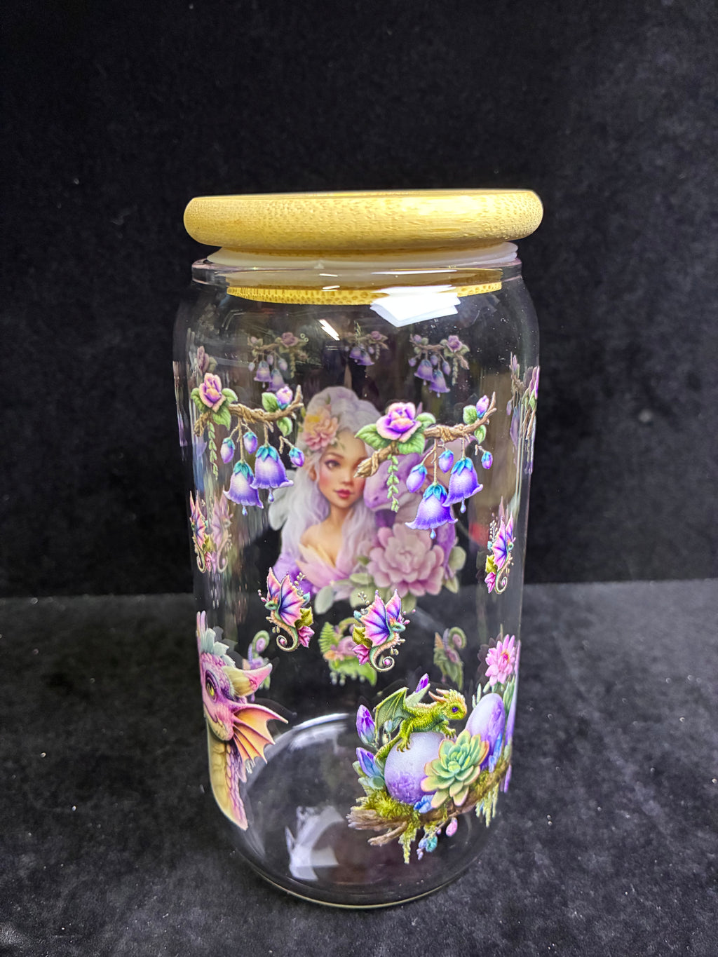 Verre dragon rose LES MERVEILLES DE SONIA