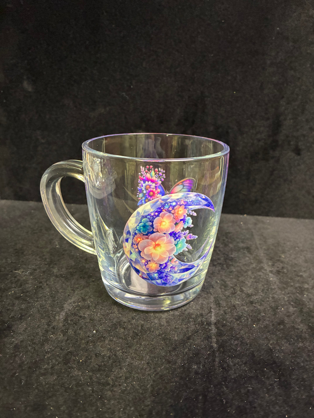 Tasse à café papillon verre LES MERVEILLES DE SONIA