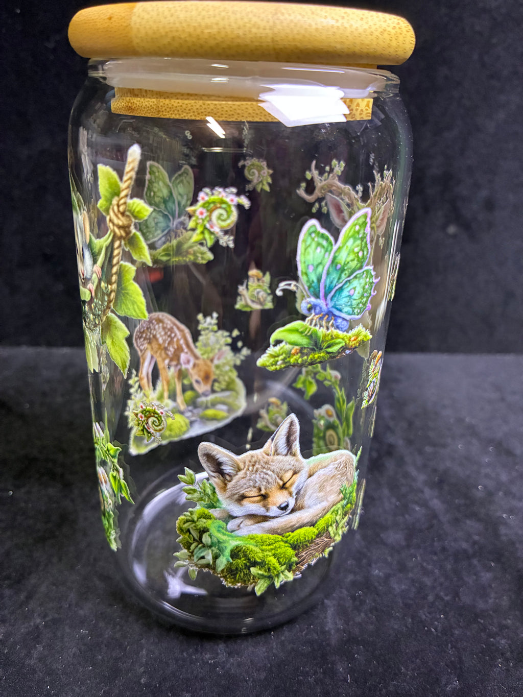 Verre forêt paille en verre LES MERVEILLES DE SONIA
