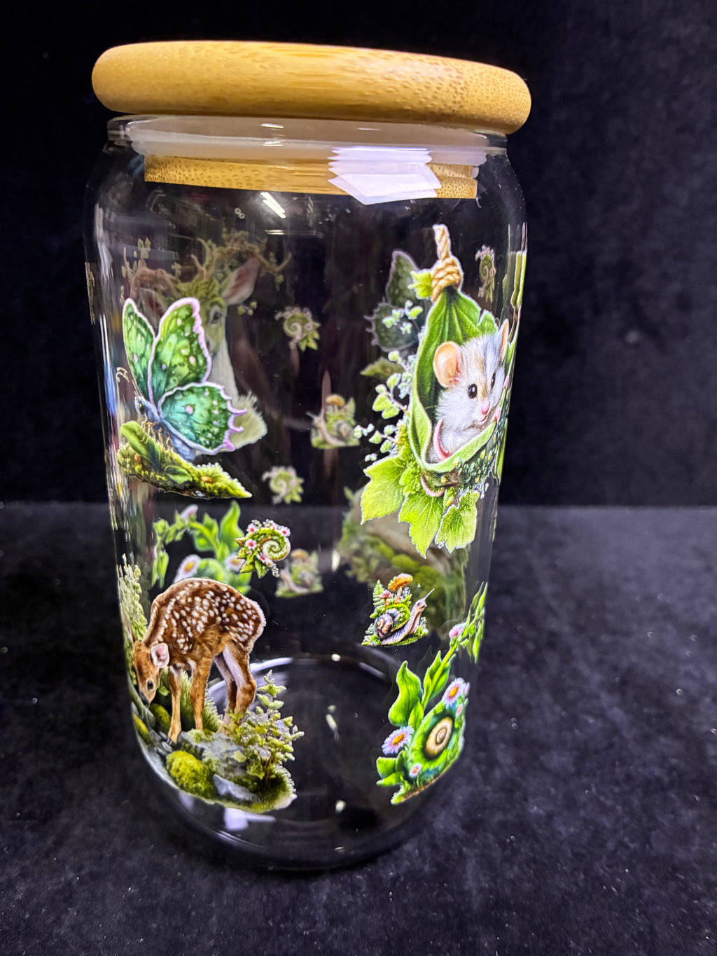 Verre forêt paille en verre LES MERVEILLES DE SONIA