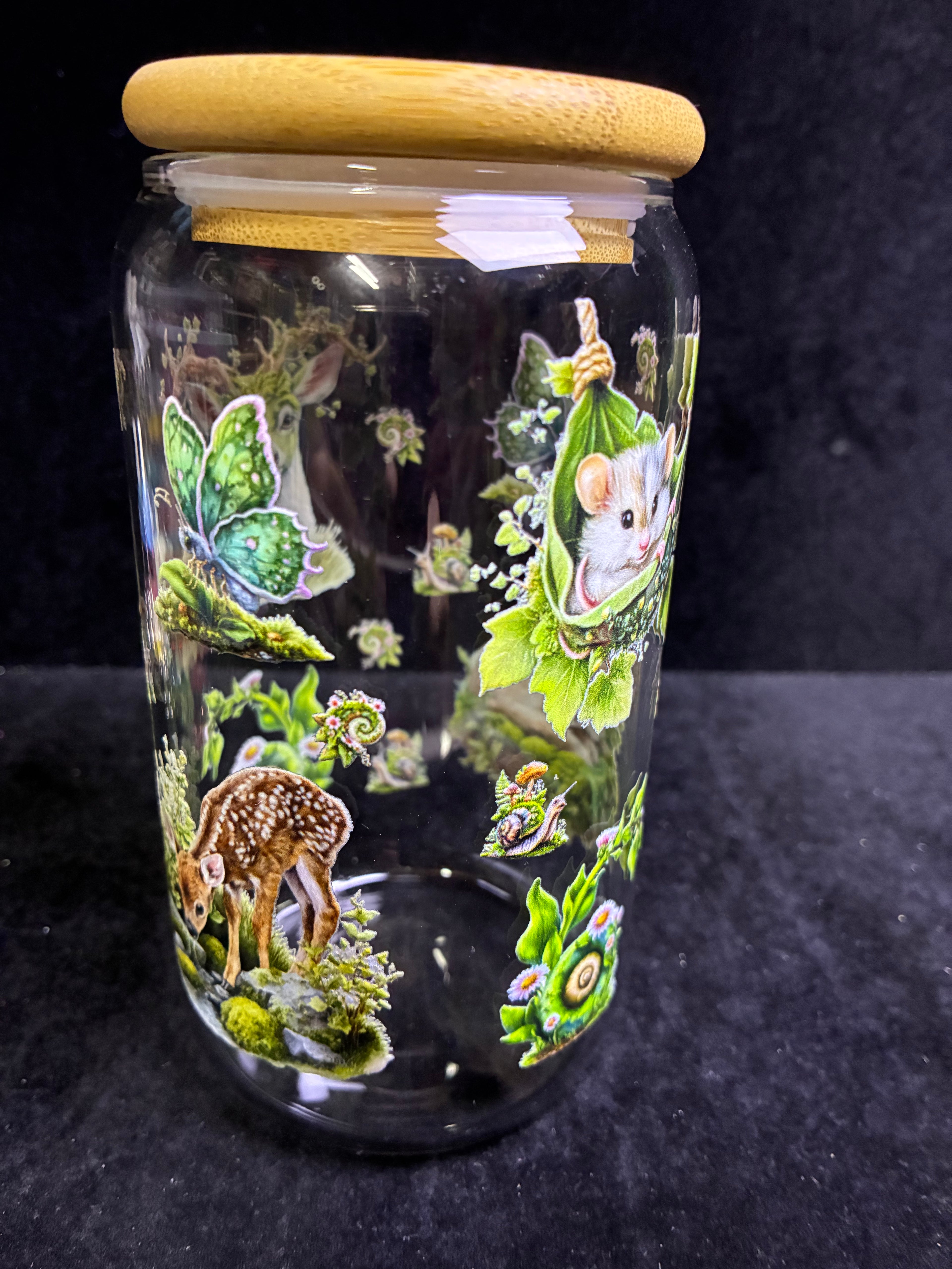 Verre forêt paille en verre LES MERVEILLES DE SONIA