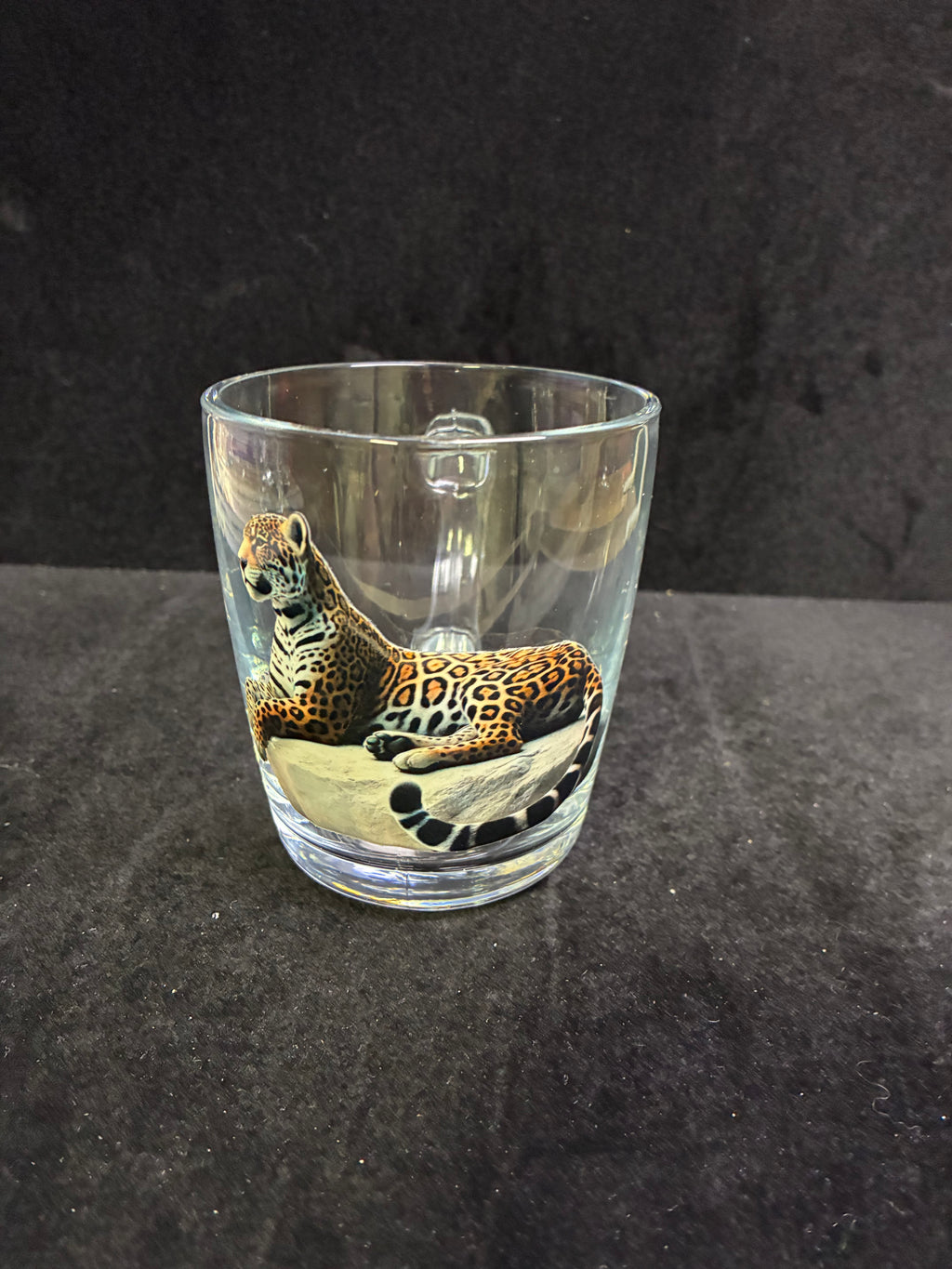 Tasse à café tigre verre LES MERVEILLES DE SONIA