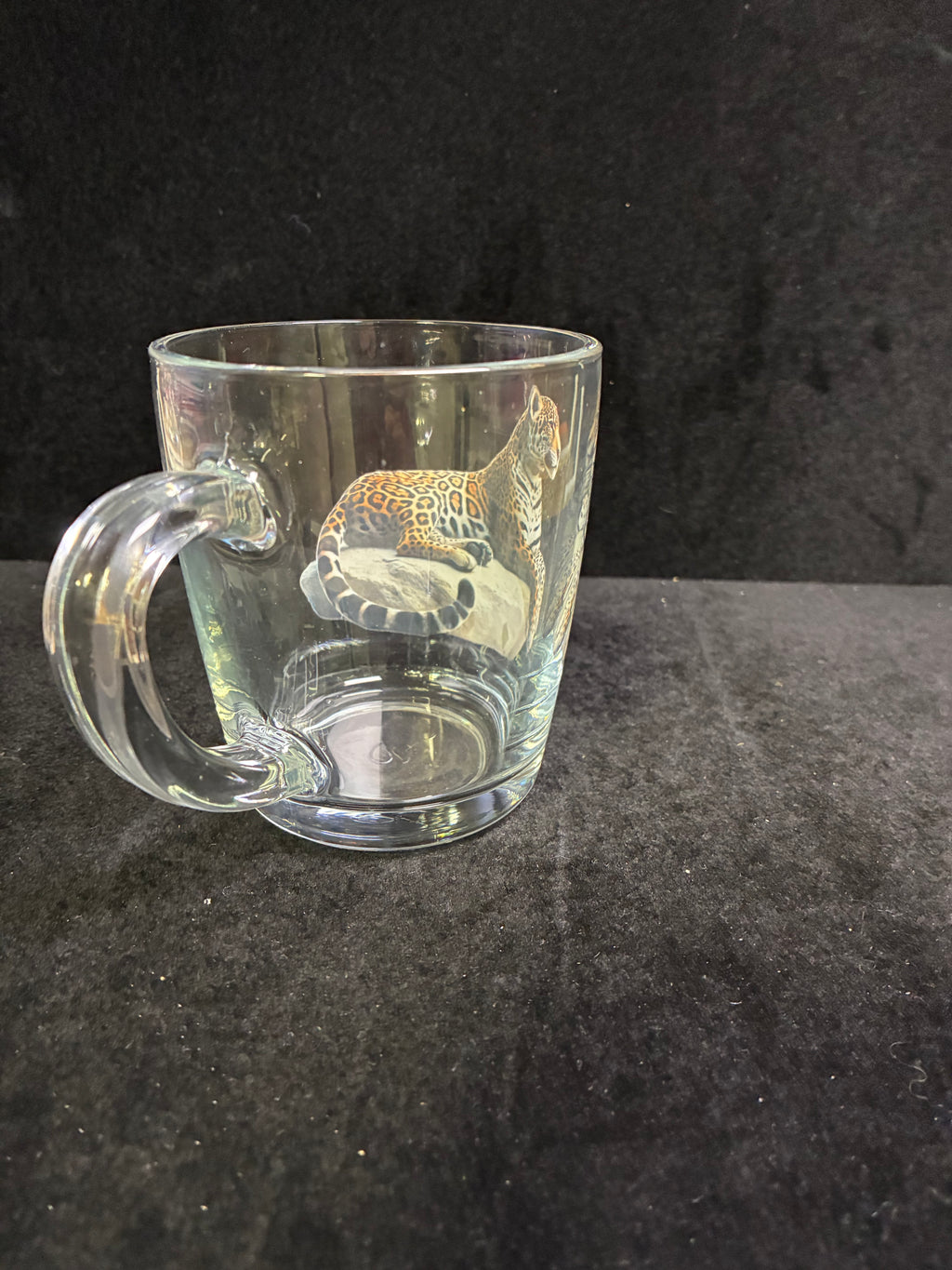 Tasse à café tigre verre LES MERVEILLES DE SONIA