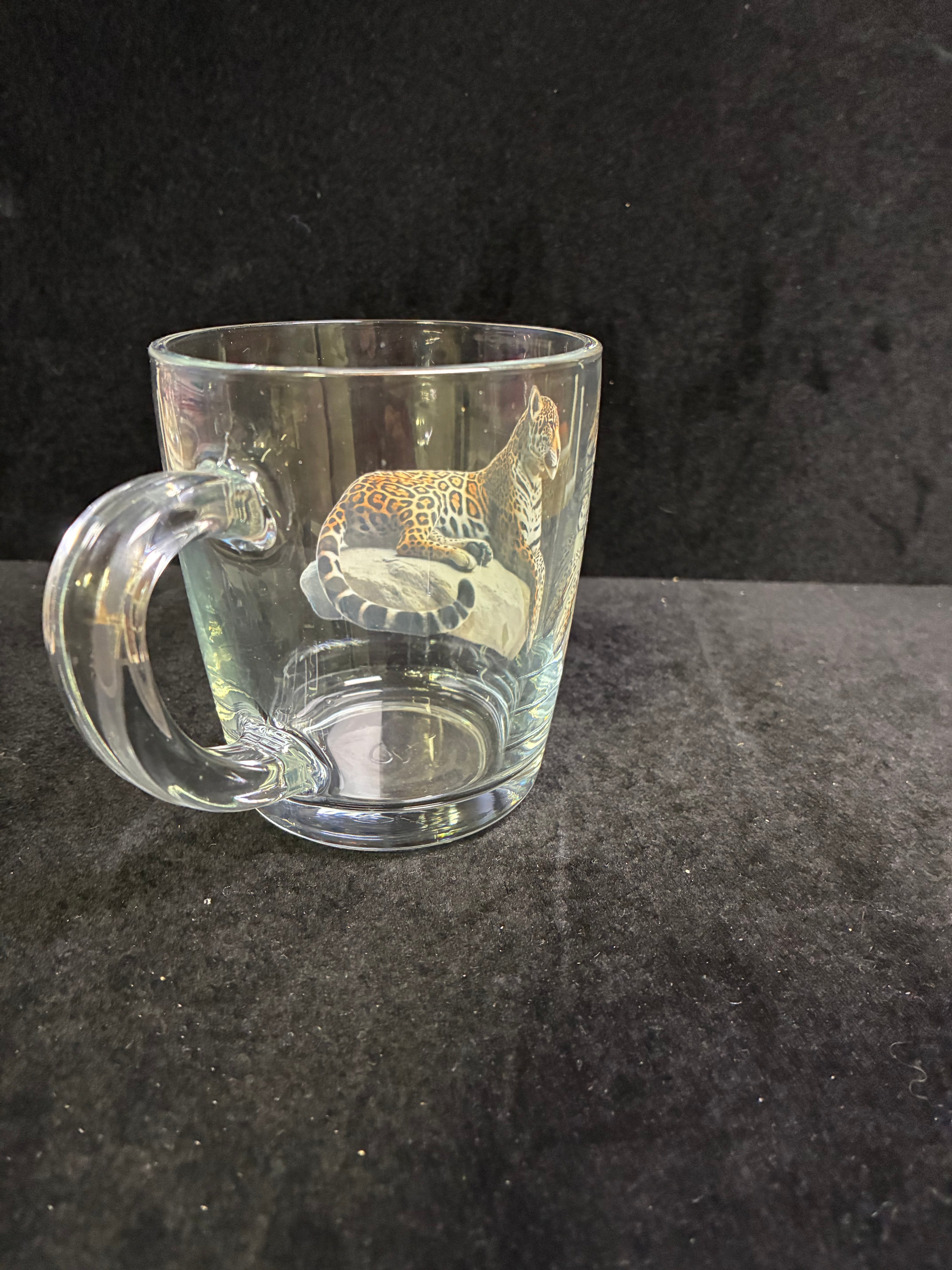 Tasse à café tigre verre LES MERVEILLES DE SONIA